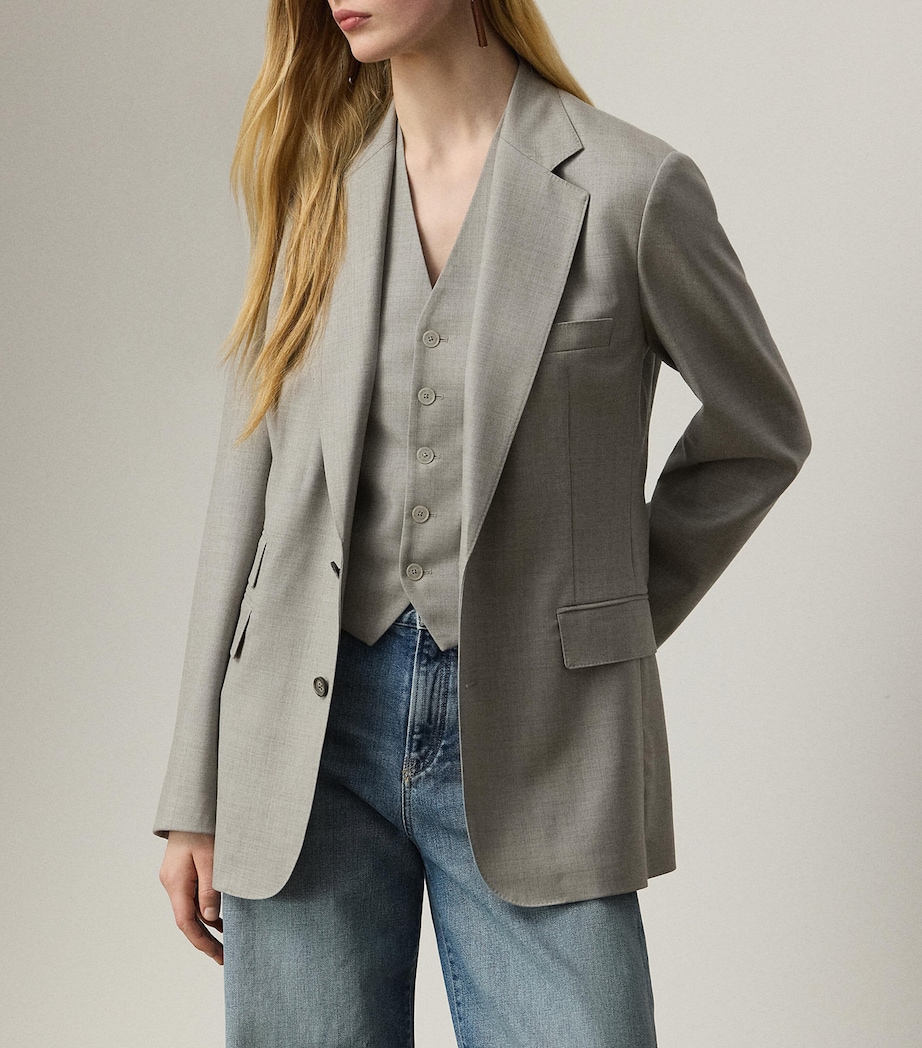 Wool Blazer PEARL GREY MELANGE Image 6