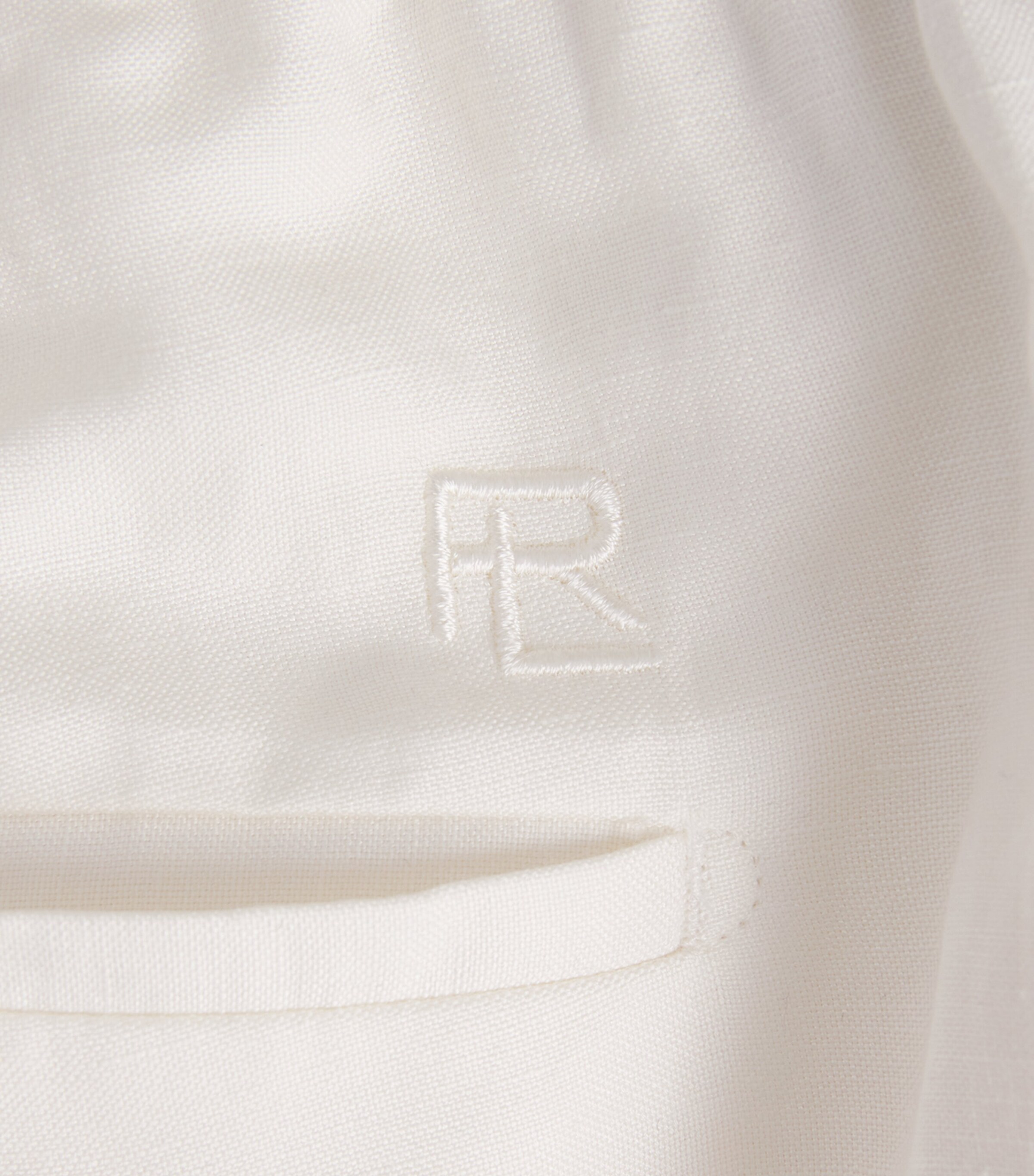 Ralph Lauren Purple Label Mens Silk-Linen Drawstring Shorts Deckwash White Image 6