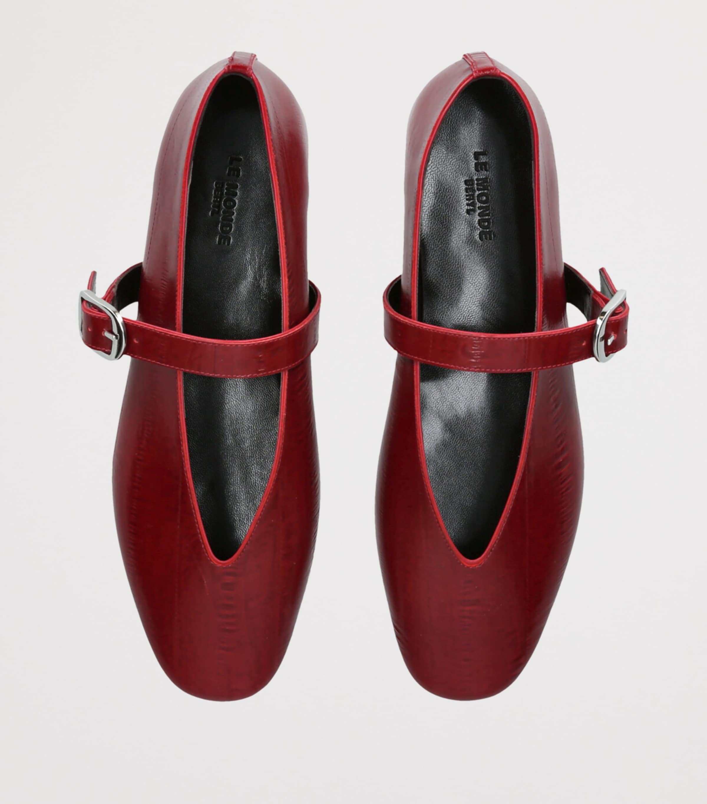 Patent Leather Stella Flats RED/DARK Image 4