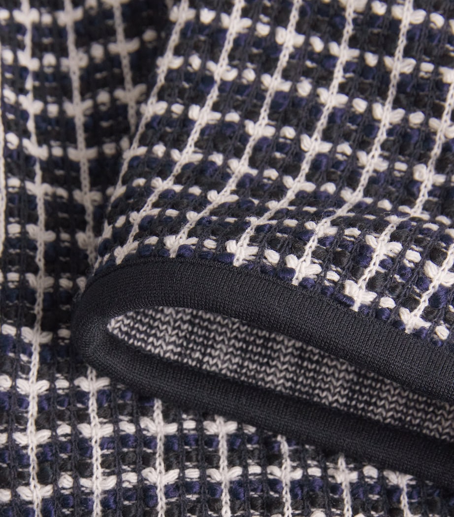ME+EM Womens Jacquard Midi Shirt Dress Navy Multi Image 6