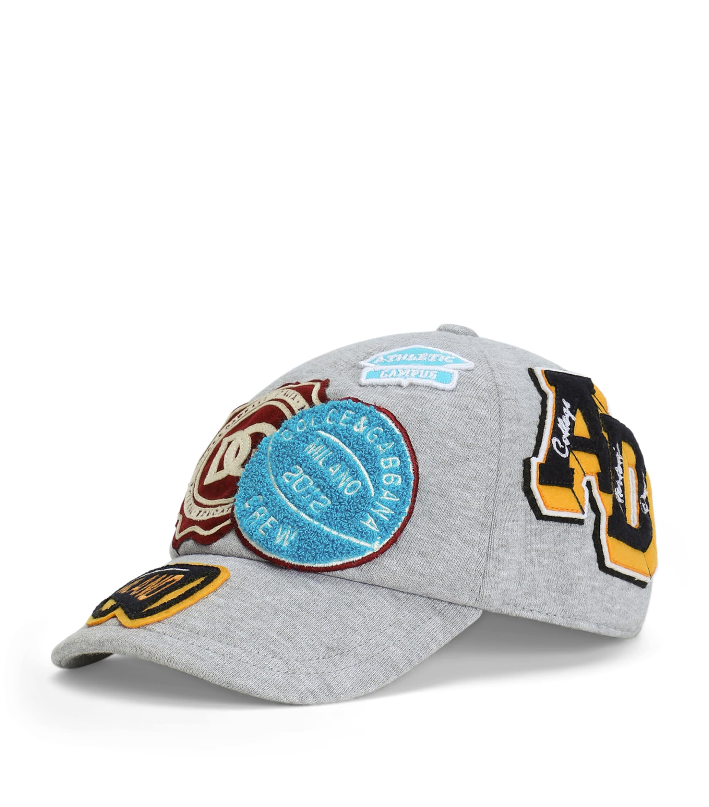 Cotton Appliqué Baseball Cap S8290-MELANGE GREY Image 1