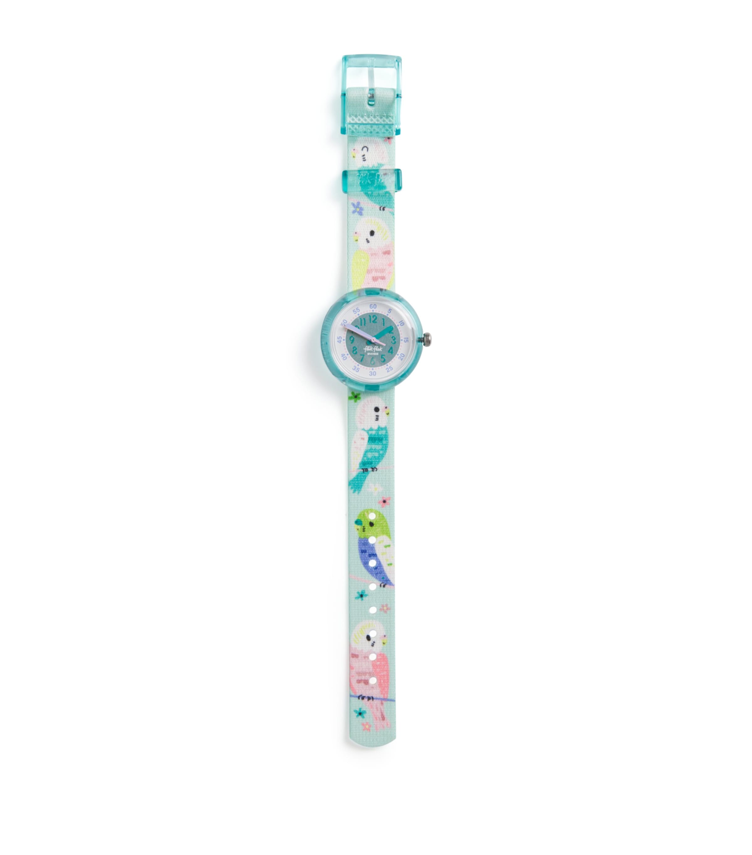 Flik Flak Happy Budgies Watch In Green