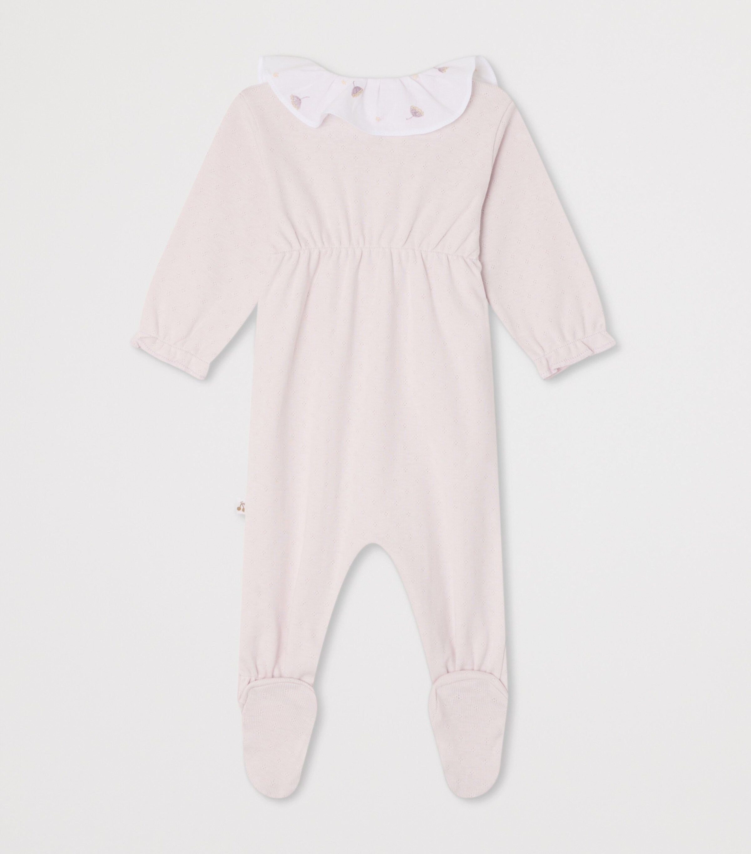 Bonpoint Cotton Lintina Sleepsuit (1-18 Months) Parme Clair Image 2