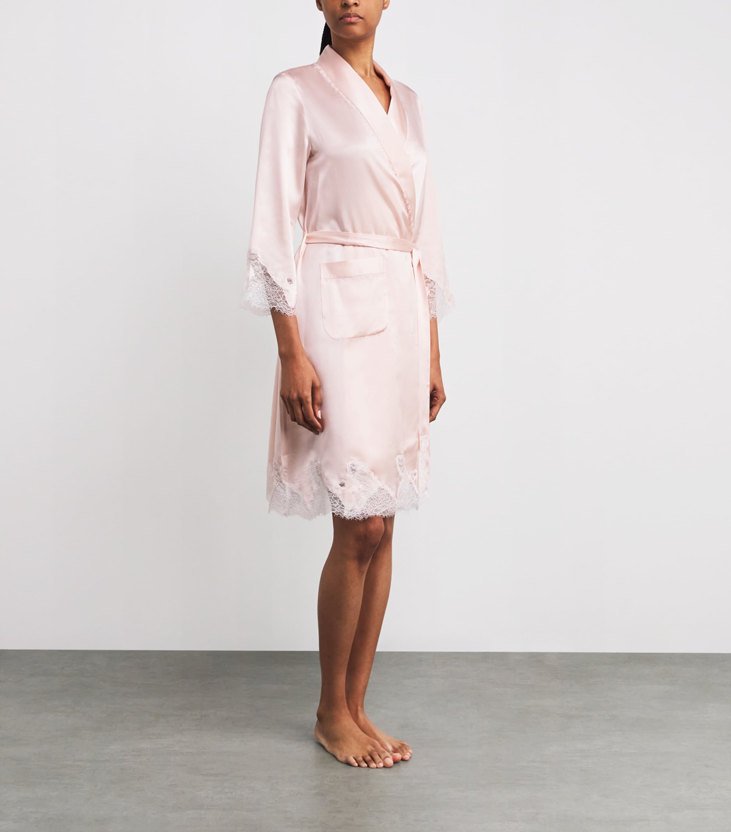 Mulberry Silk Luella Robe PINK Image 2