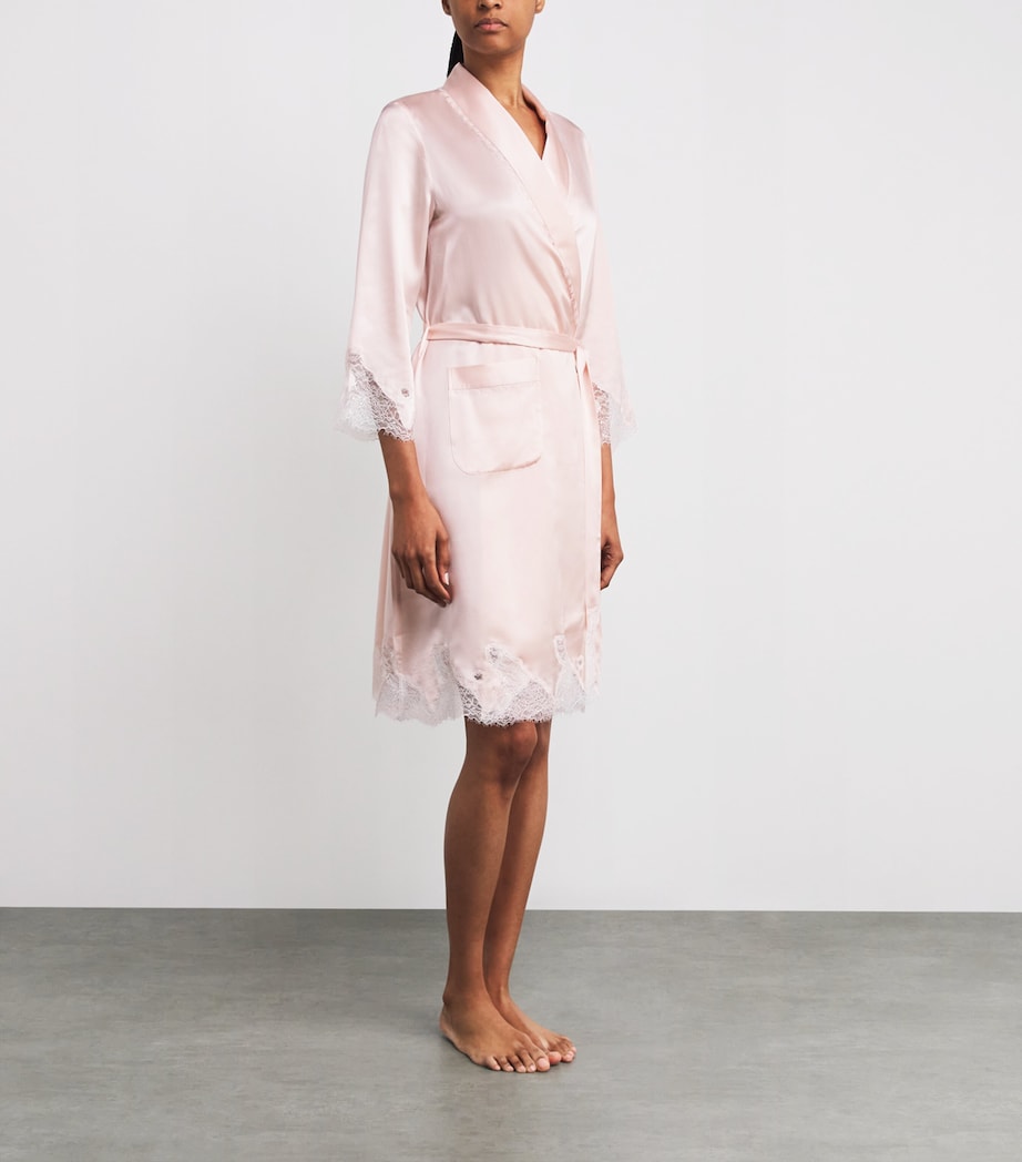 Mulberry Silk Luella Robe PINK Image 2