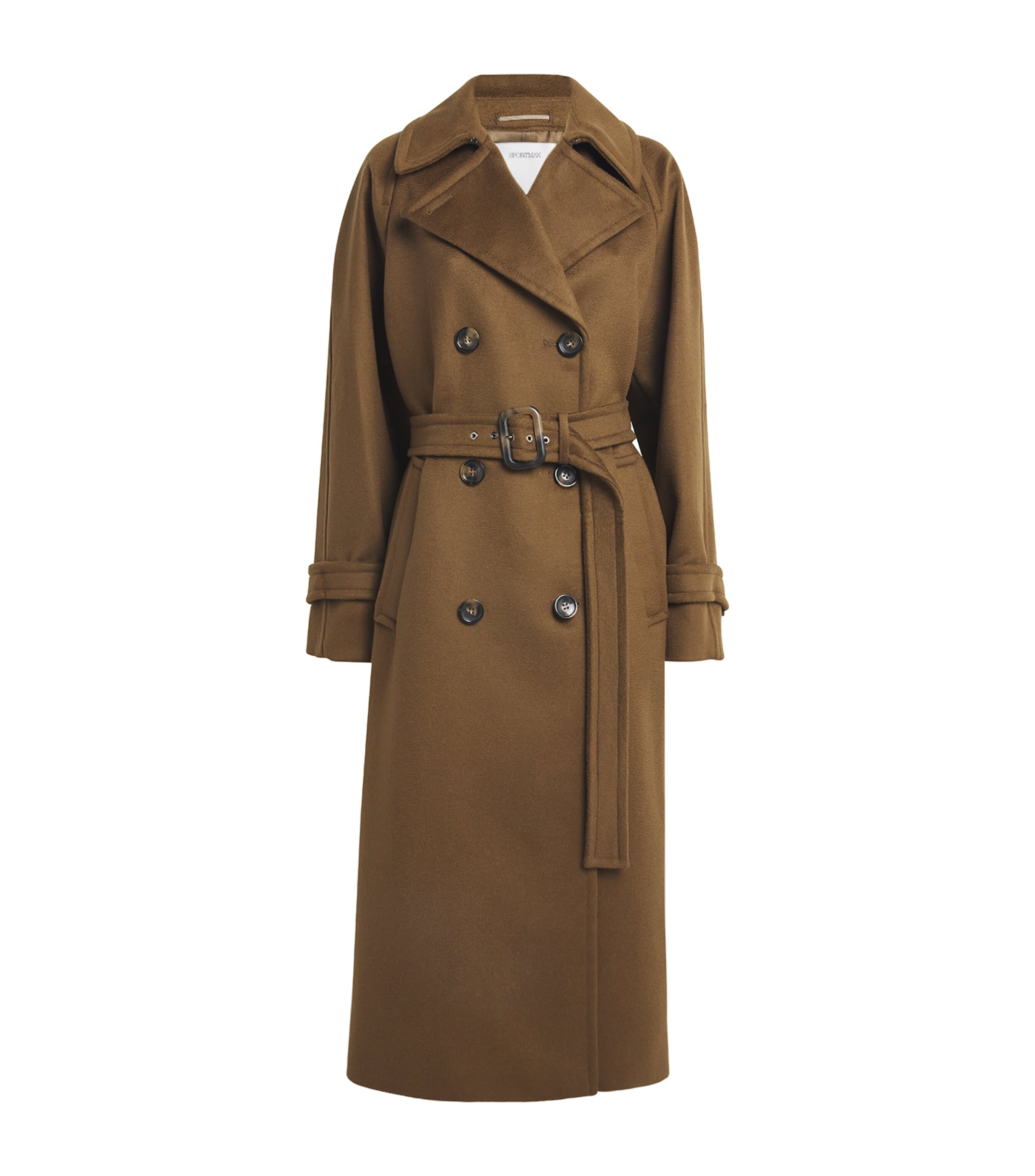 Shop Sportmax Virgin Wool Leandro Overcoat In Brown