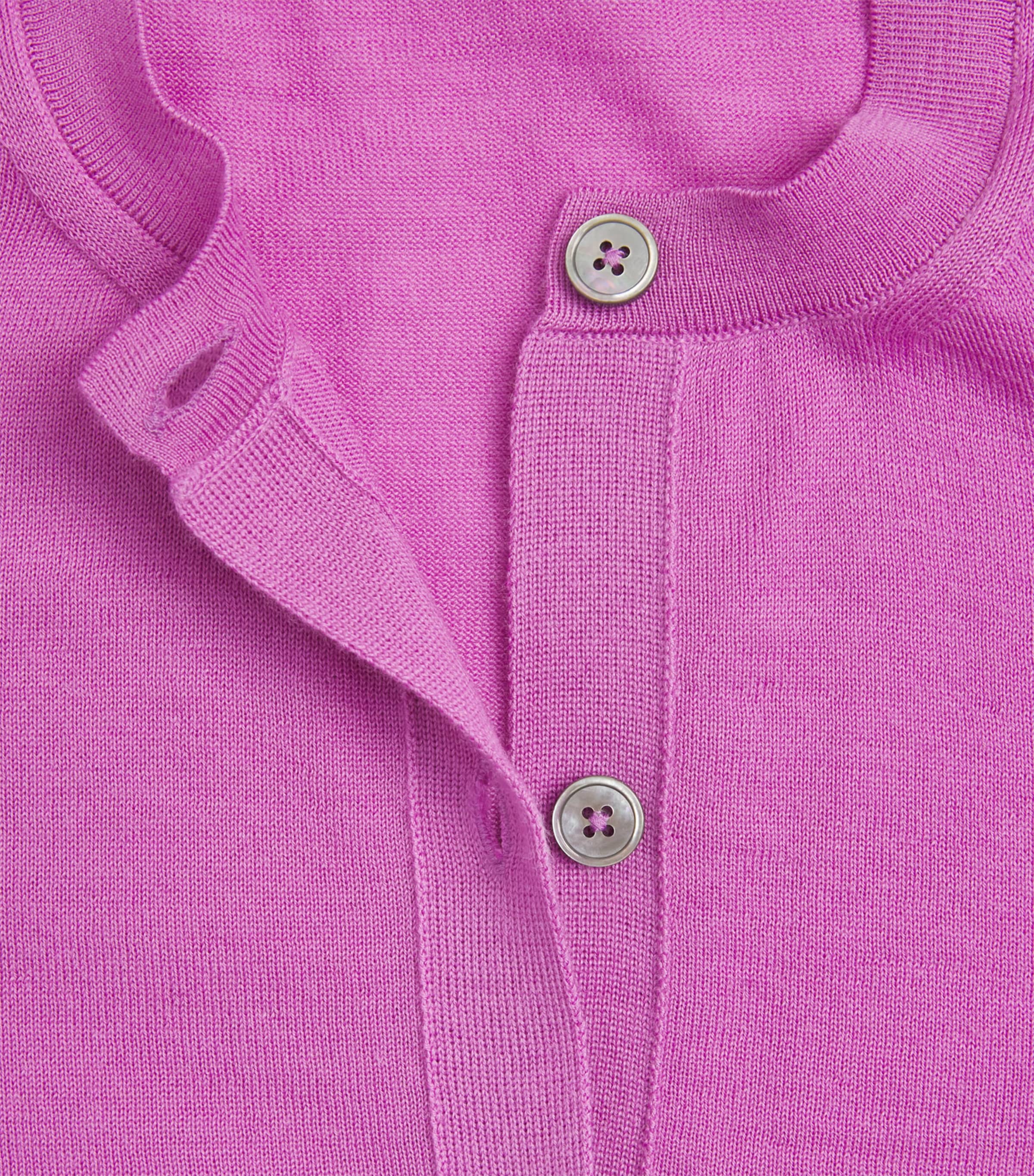 Johnstons Of Elgin Womens Cashmere Honor Cardigan Wild Orchid Image 6