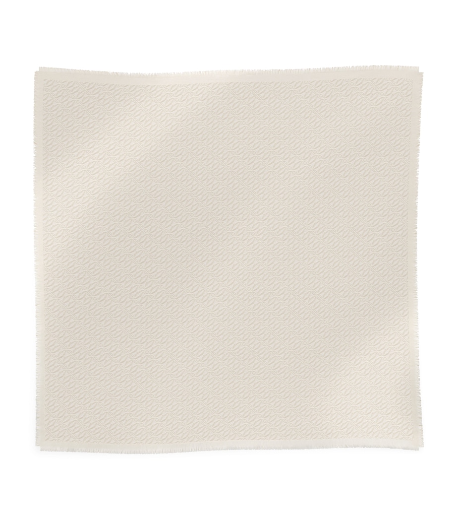 Cartier Silk-Wool C de Cartier Shawl White Image 1