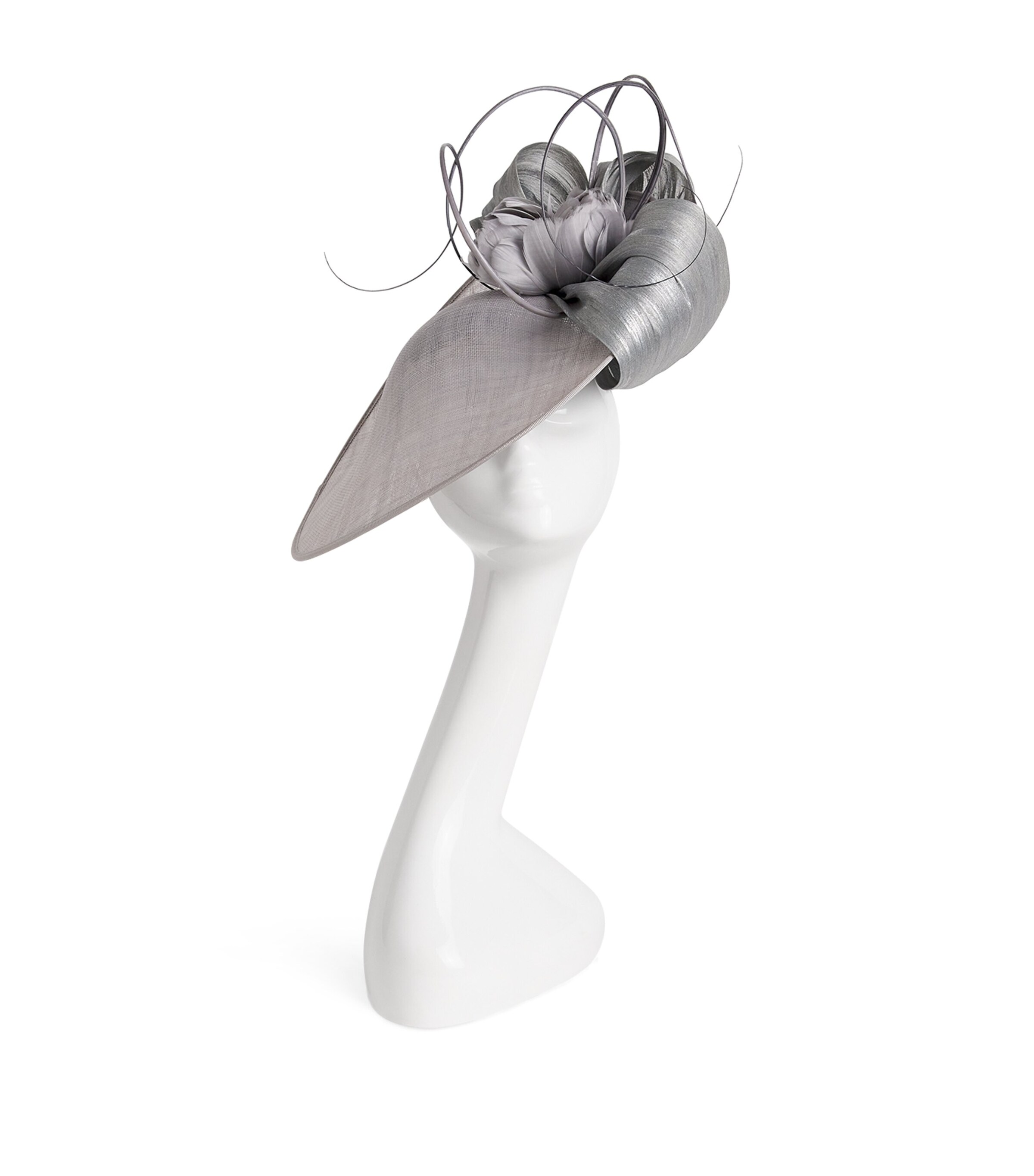 VIVIEN SHERIFF SILVER WITH A TWIST HAT FASCINATOR