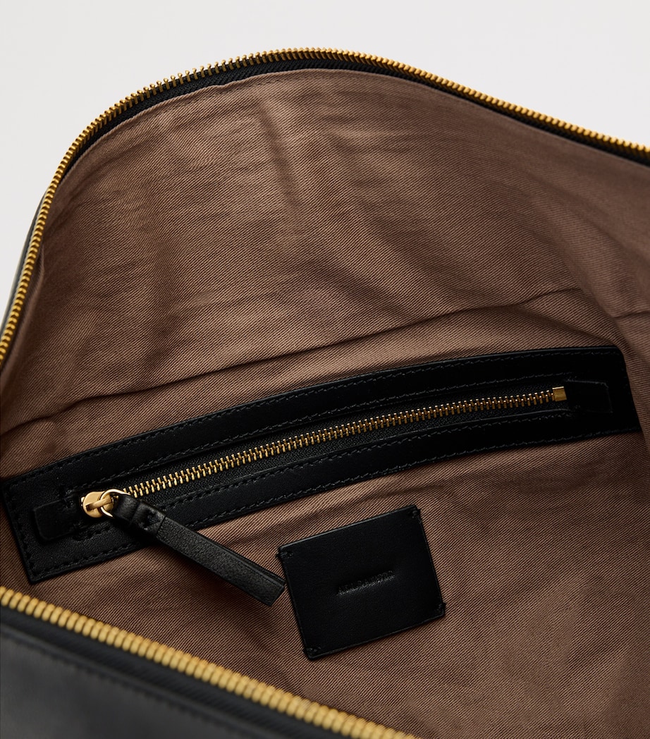 Leather Luna Shoulder Bag BLACK Image 7