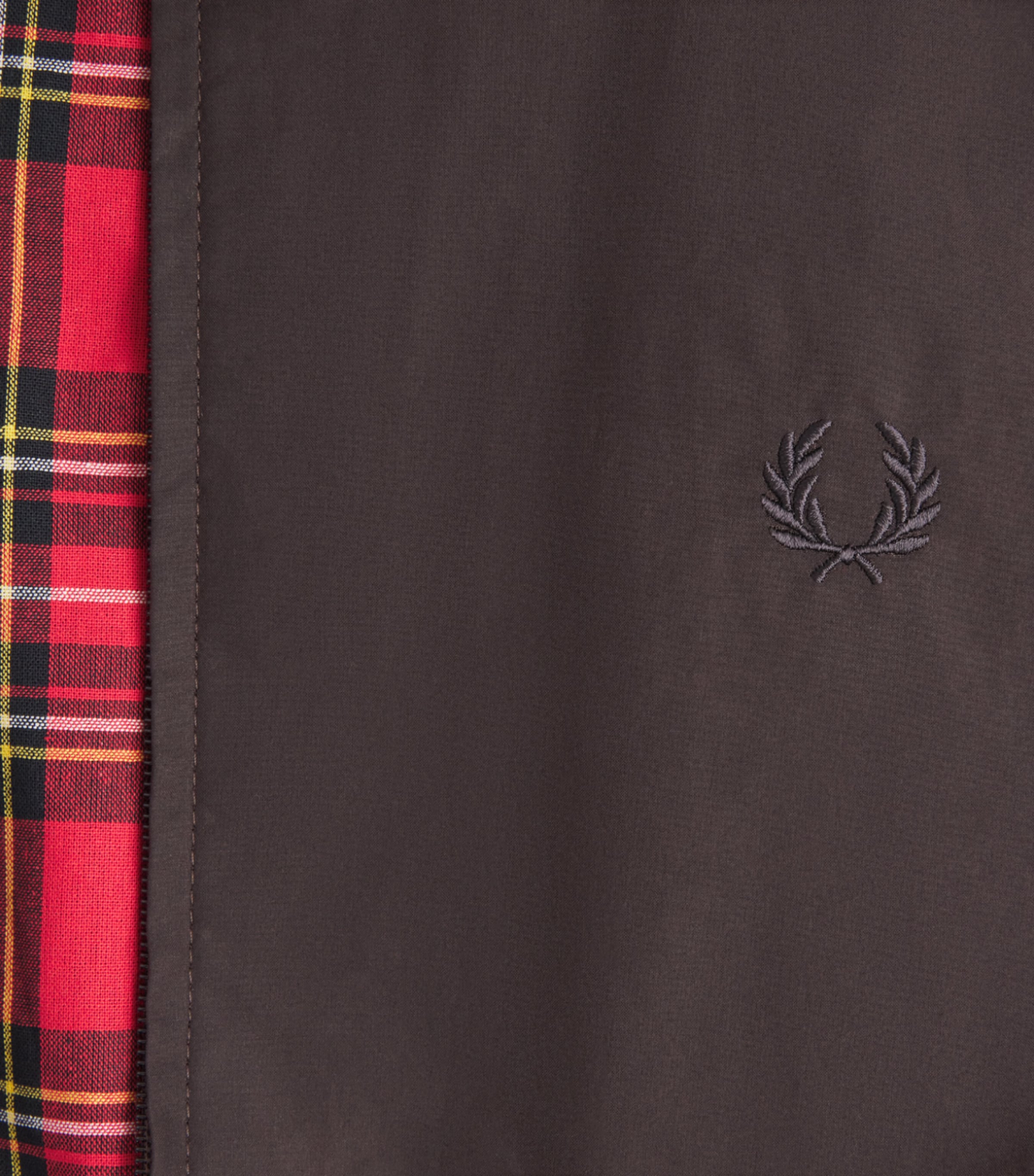 Fred Perry Mens Cotton Harrington Jacket Cedar Brown Image 6