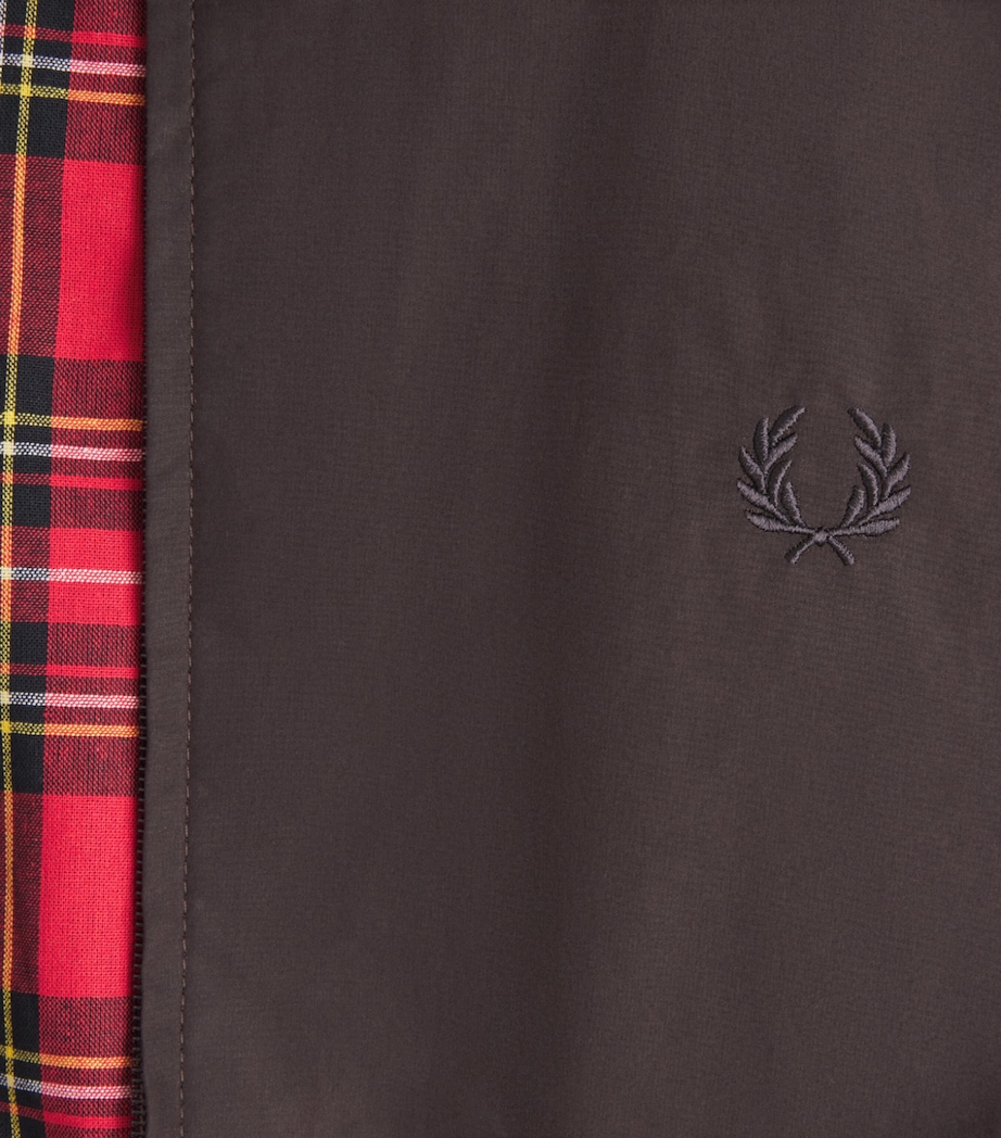 Fred Perry Mens Cotton Harrington Jacket Cedar Brown Image 6