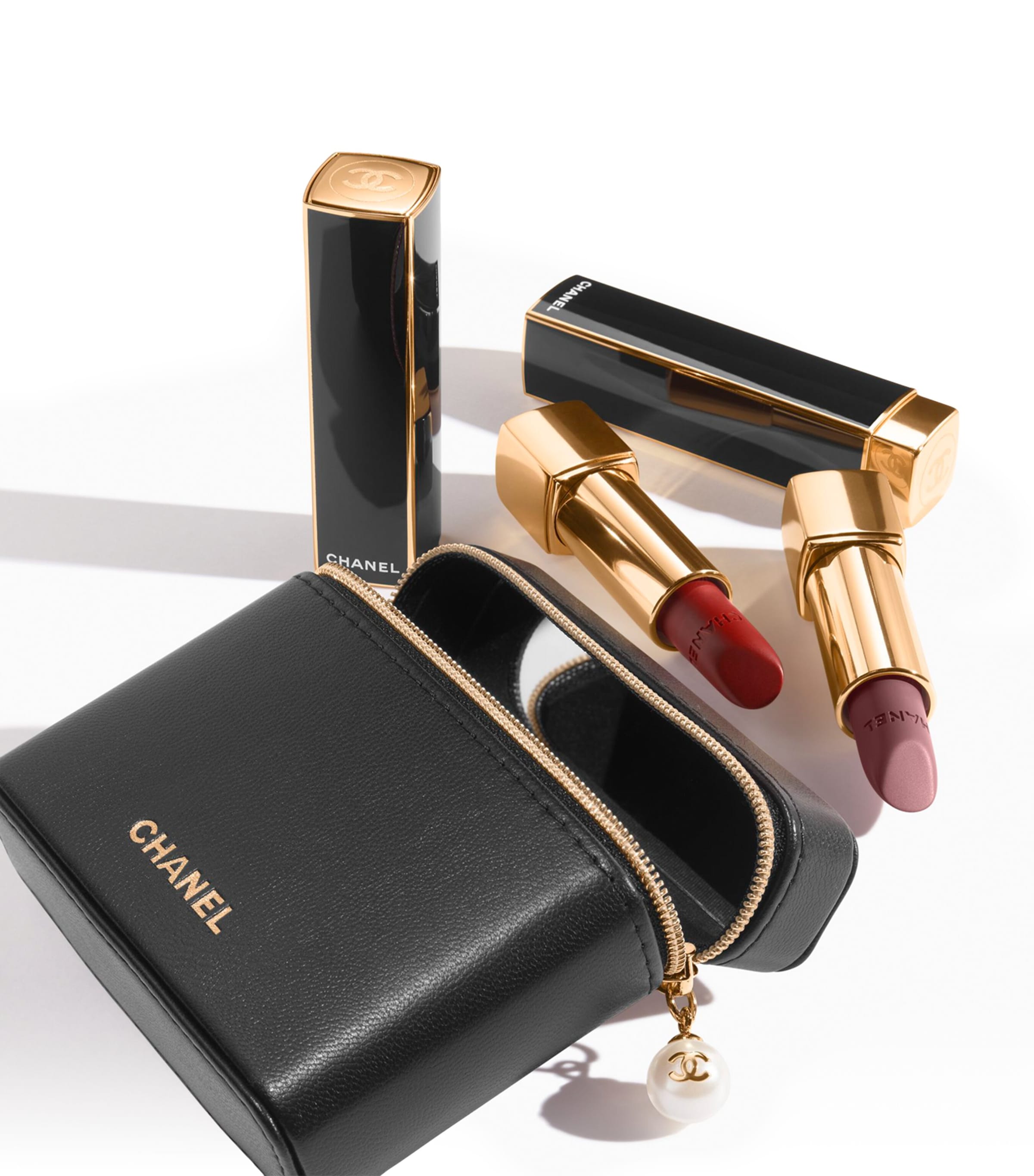 CHANEL ROUGE ALLURE VELVET セット CHANEL ROUGE ALLURE VELVET LES PERLES Luminout Matte Lip