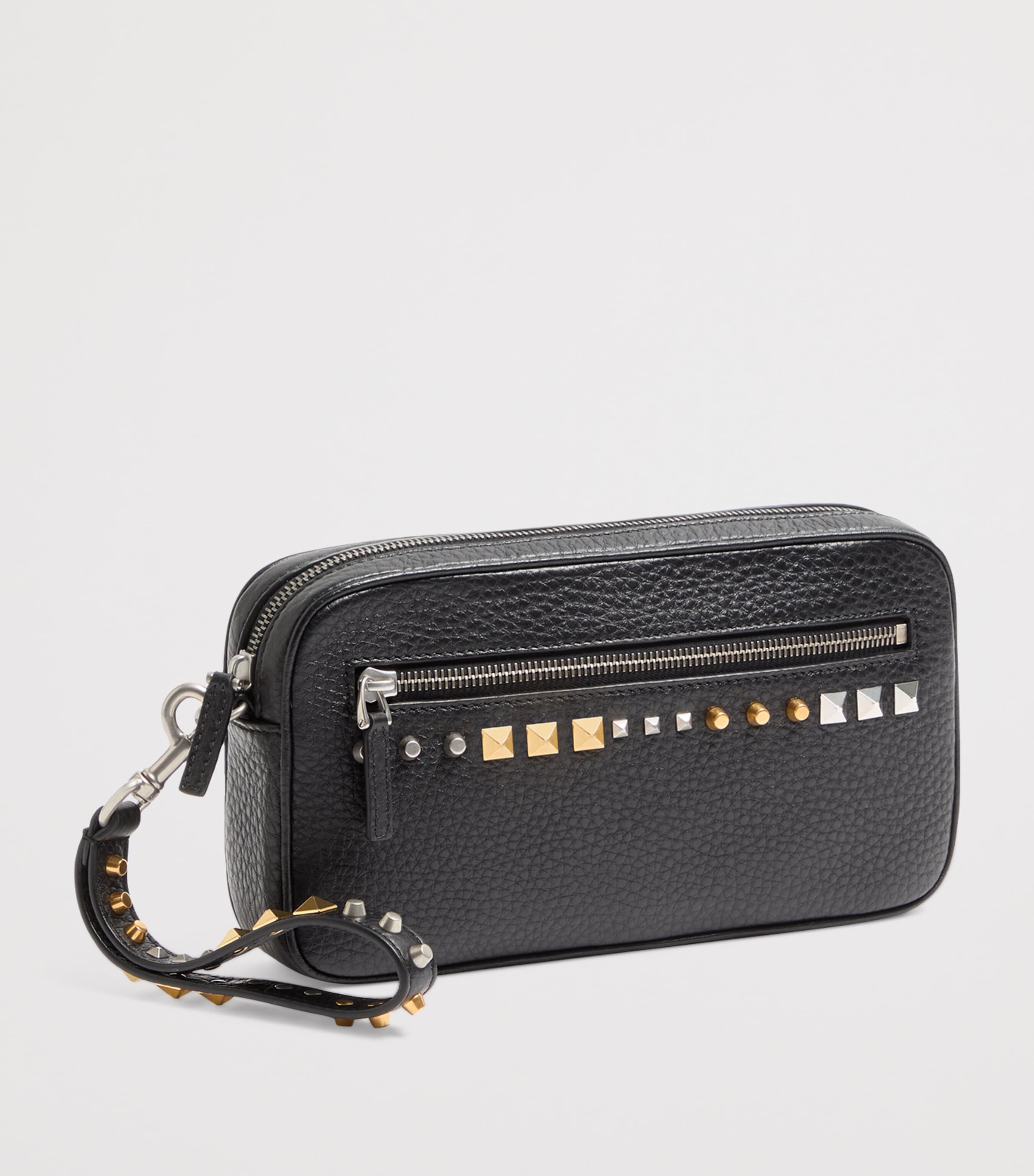 Leather Rockstud Pouch 0NO Image 2