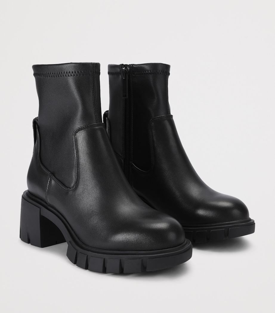 Kurt Geiger London Leather Clarence Ankle Boots 60 Black Image 2