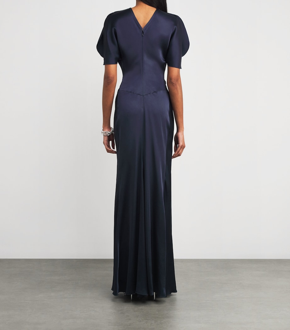 Gathered-Waist Maxi Dress 3256 MIDNIGHT Image 3