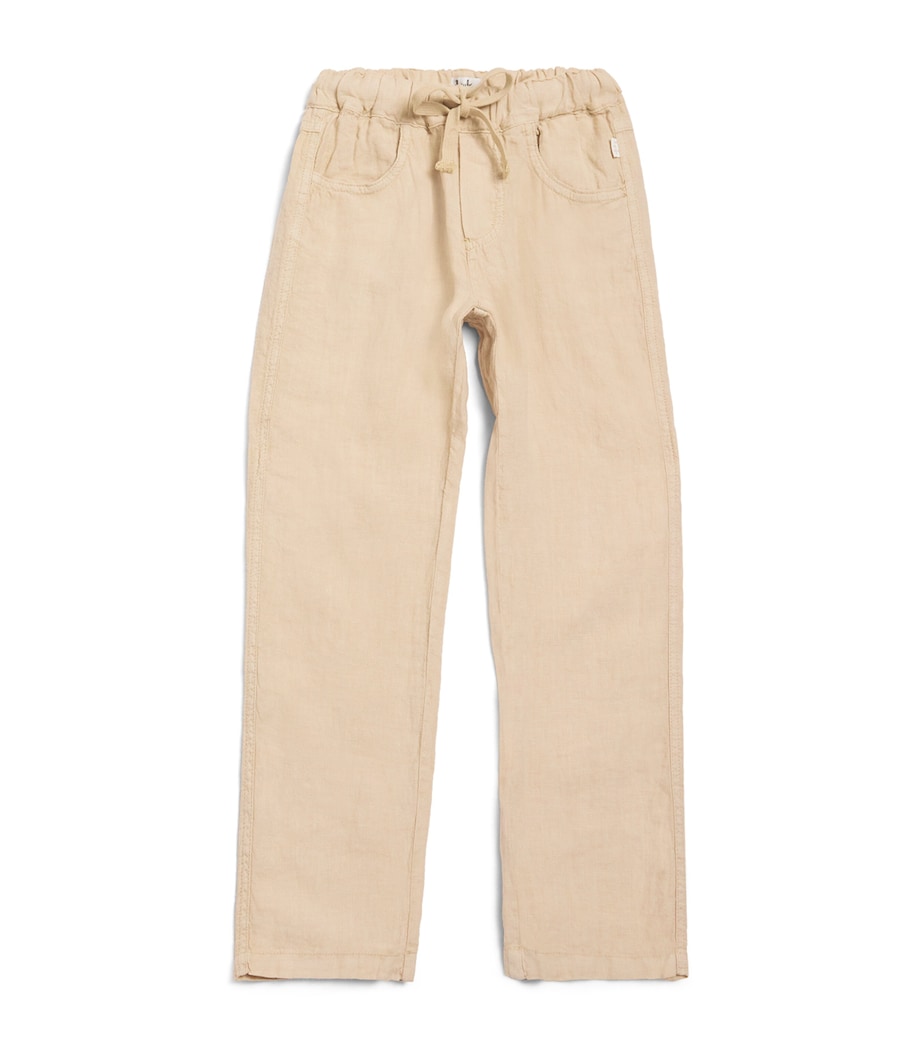 Linen Tie-Waist Trousers (2-12 Years) 126 BEIGE Image 1