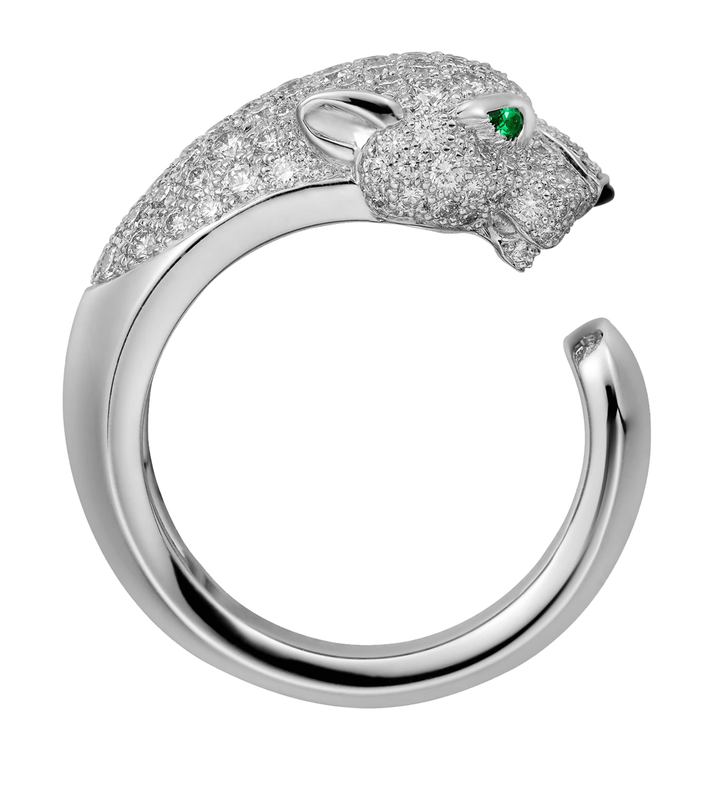 White Gold and Diamond Massai Panthère de Cartier Ring WHITE GOLD Image 3