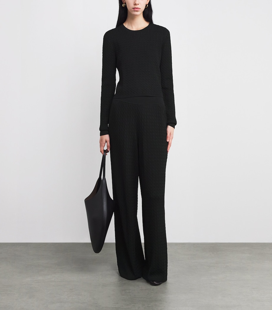 Cable-Knit Sweater POLO BLACK Image 2