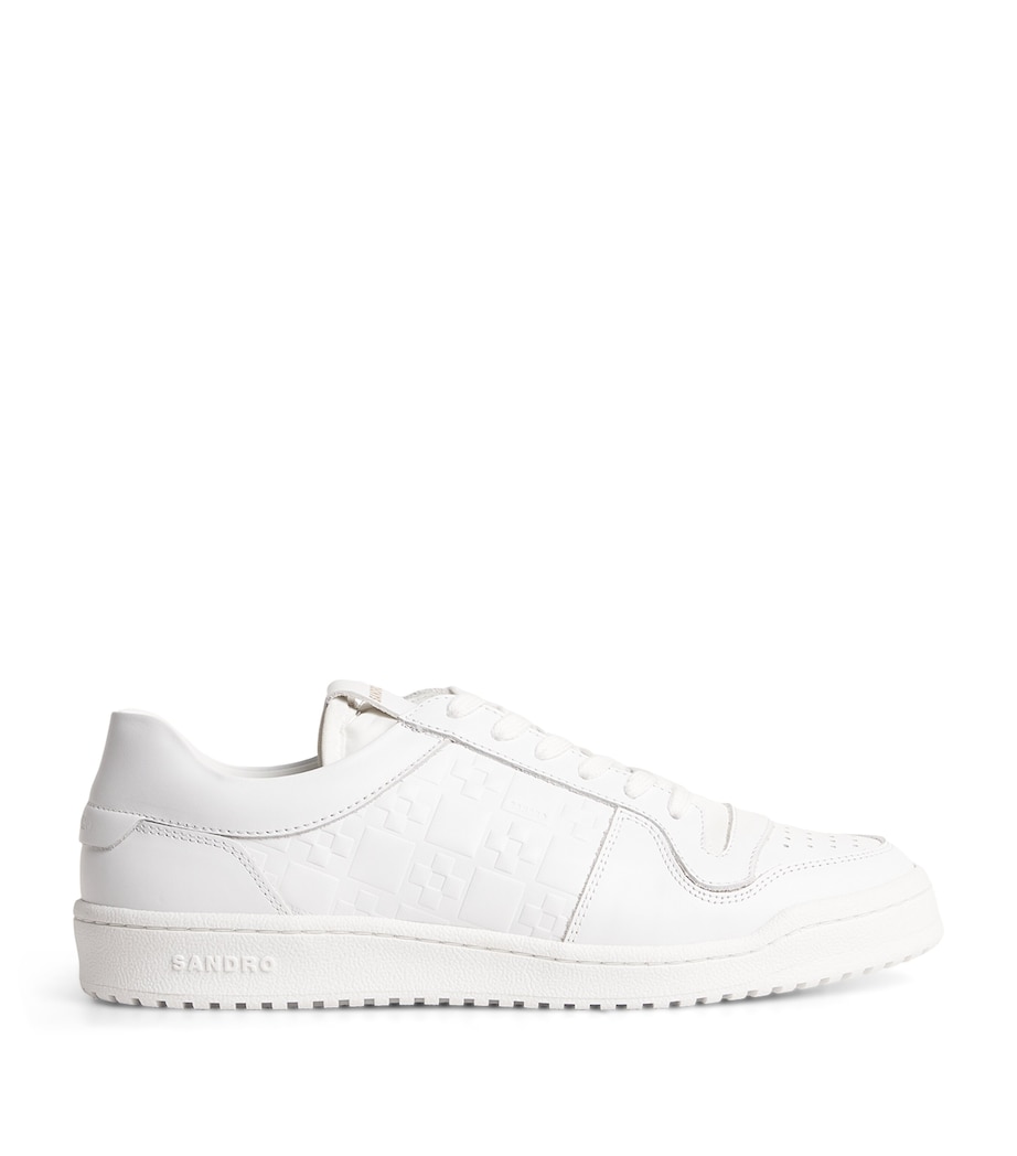 Leather Cross Sneakers WHITE Image 1
