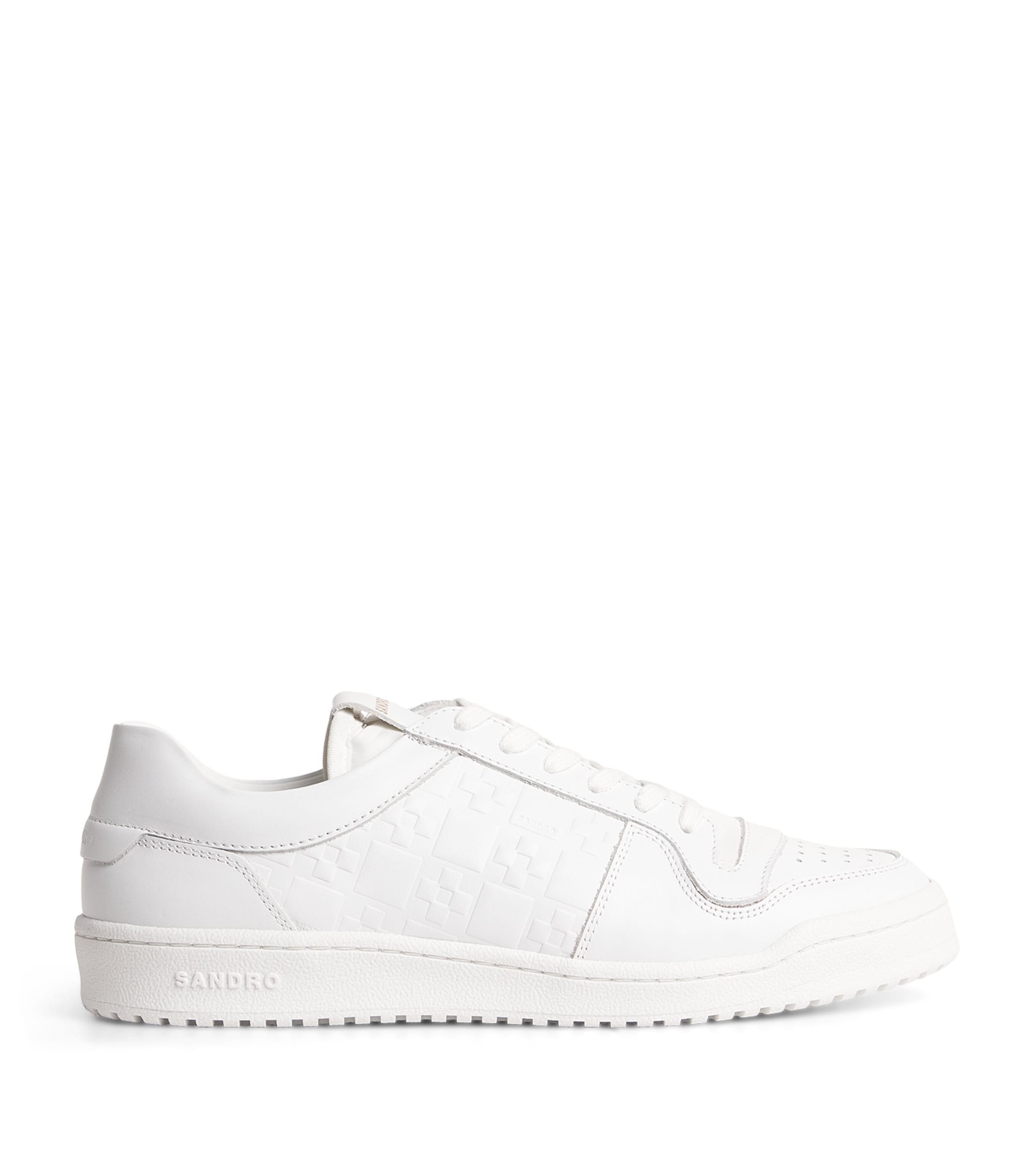 Sandro Paris Leather Cross Sneakers | Men Shoes | Trainers | Low-Top Trainers | Designers | Sandro Paris