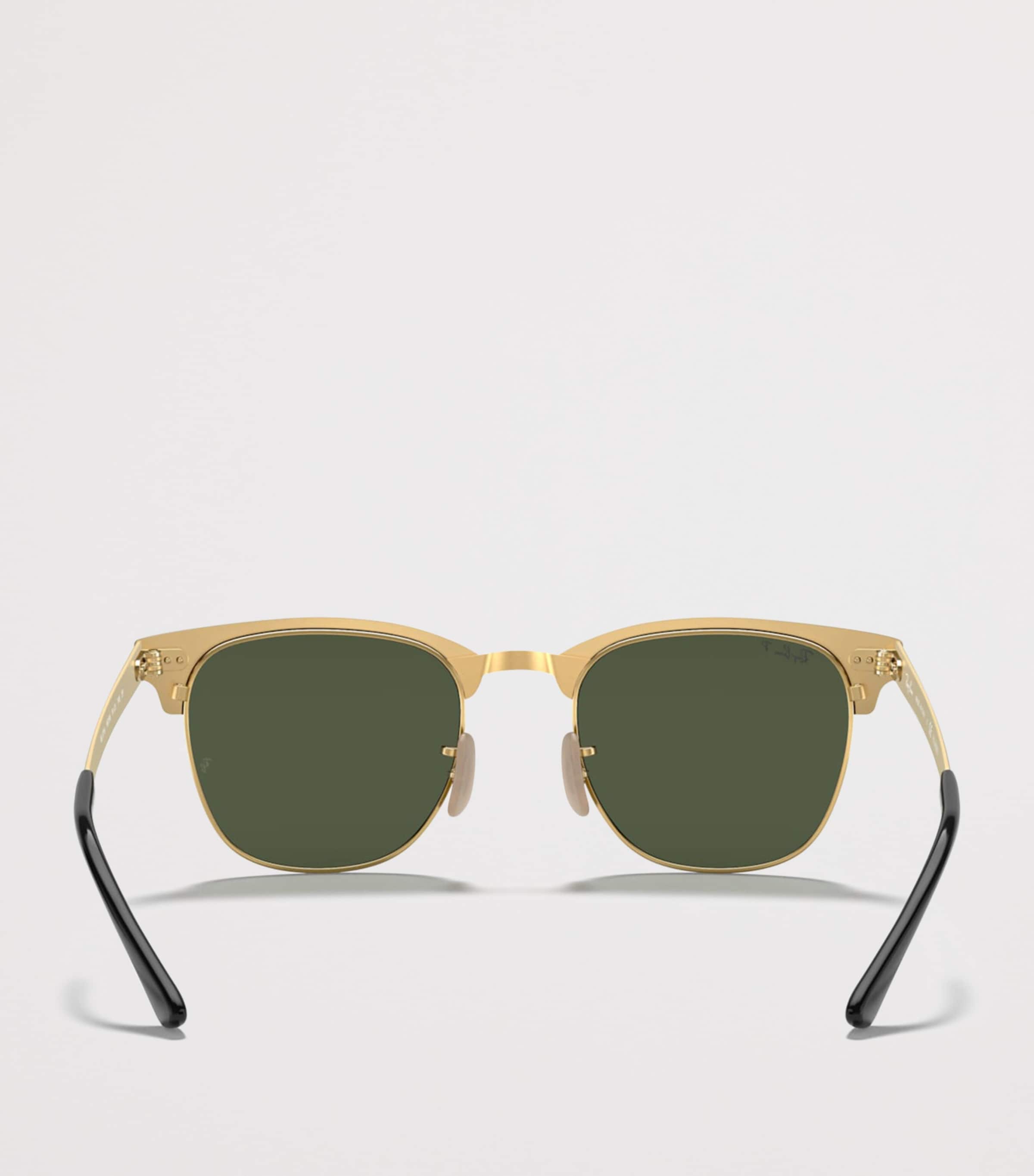 Ray-Ban Clubmaster Metal Square Sunglasses Black Image 4