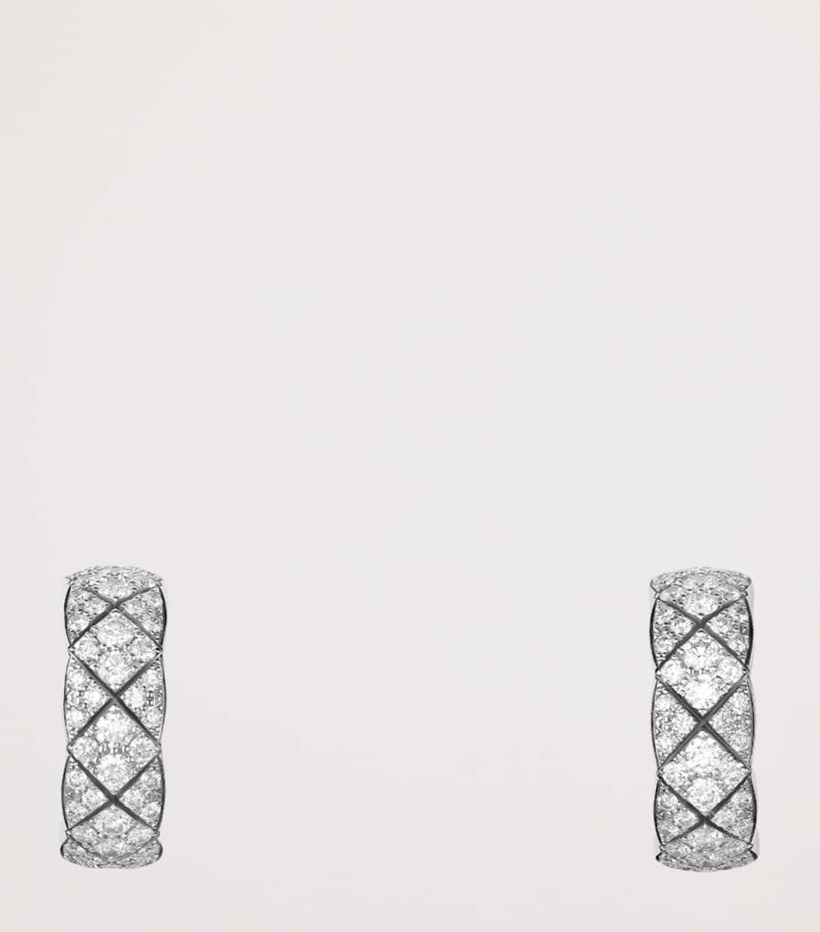 CHANEL White Gold and Diamond Coco Crush Supple Drop Earrings White Gold Image 4