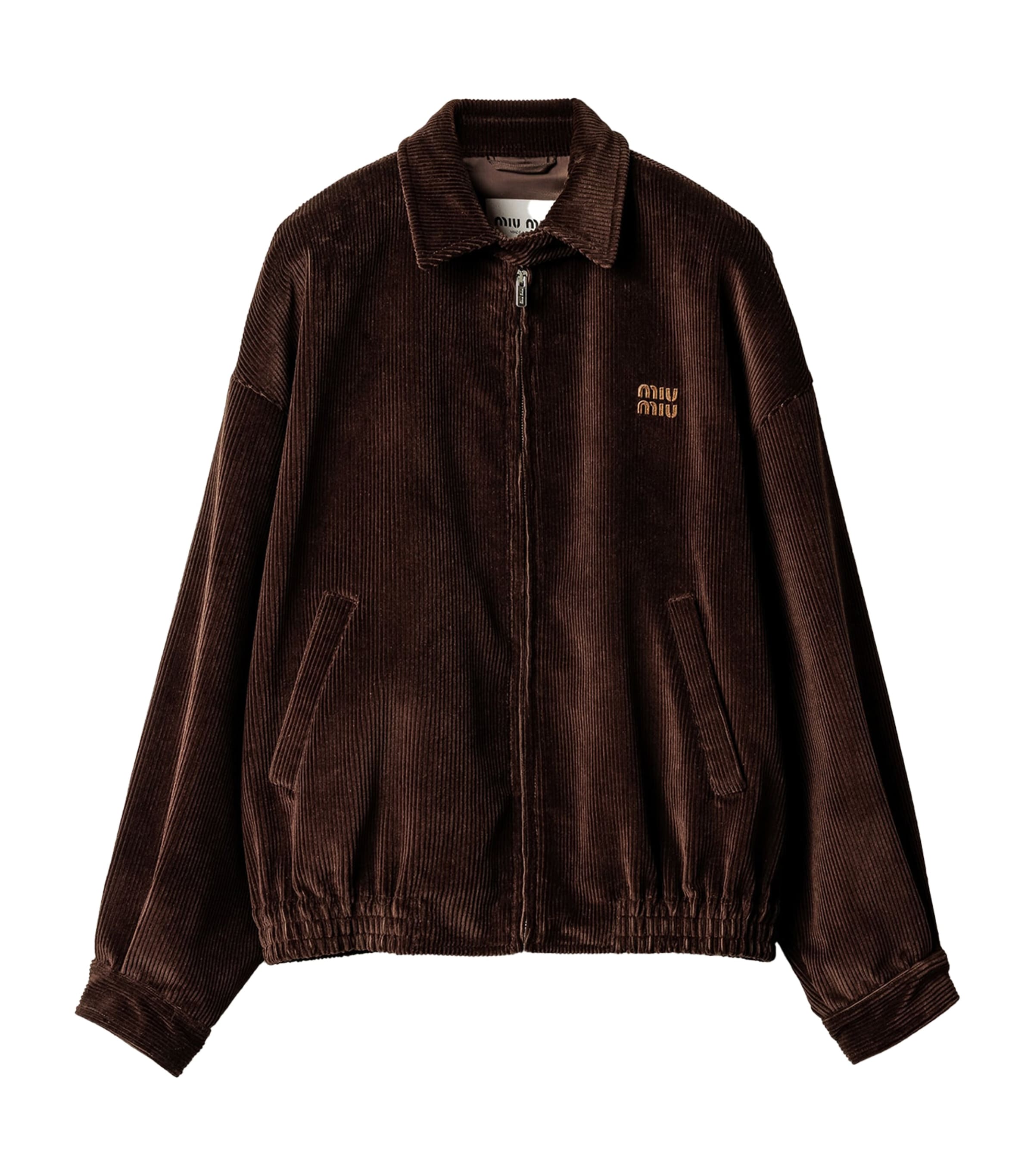Miu Miu Womens Corduroy Logo Blouson Jacket Image 1