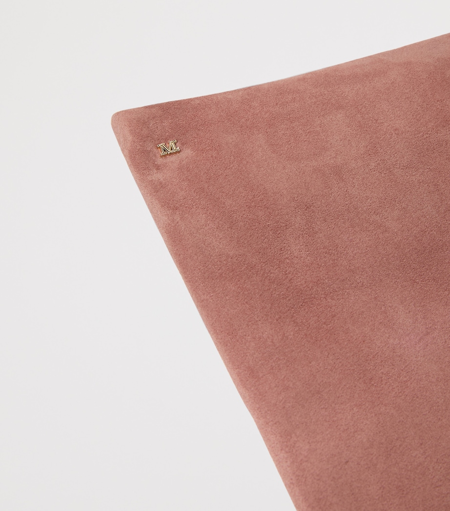 Max Mara Suede Long Gloves Pink Image 2