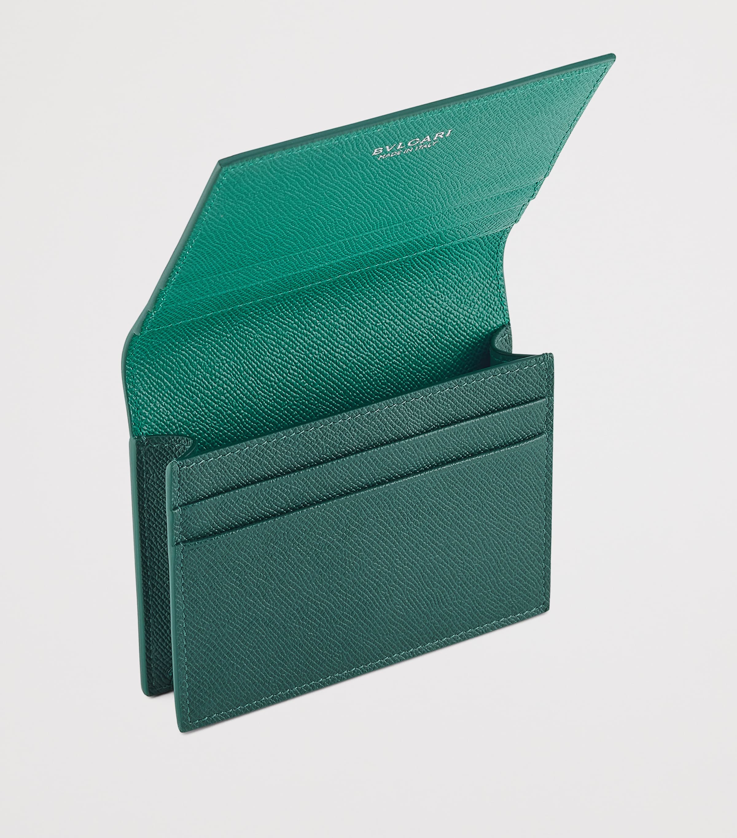 Leather Bvlgari Bvlgari Man Business Card Holder GREEN MEDIUM Image 2