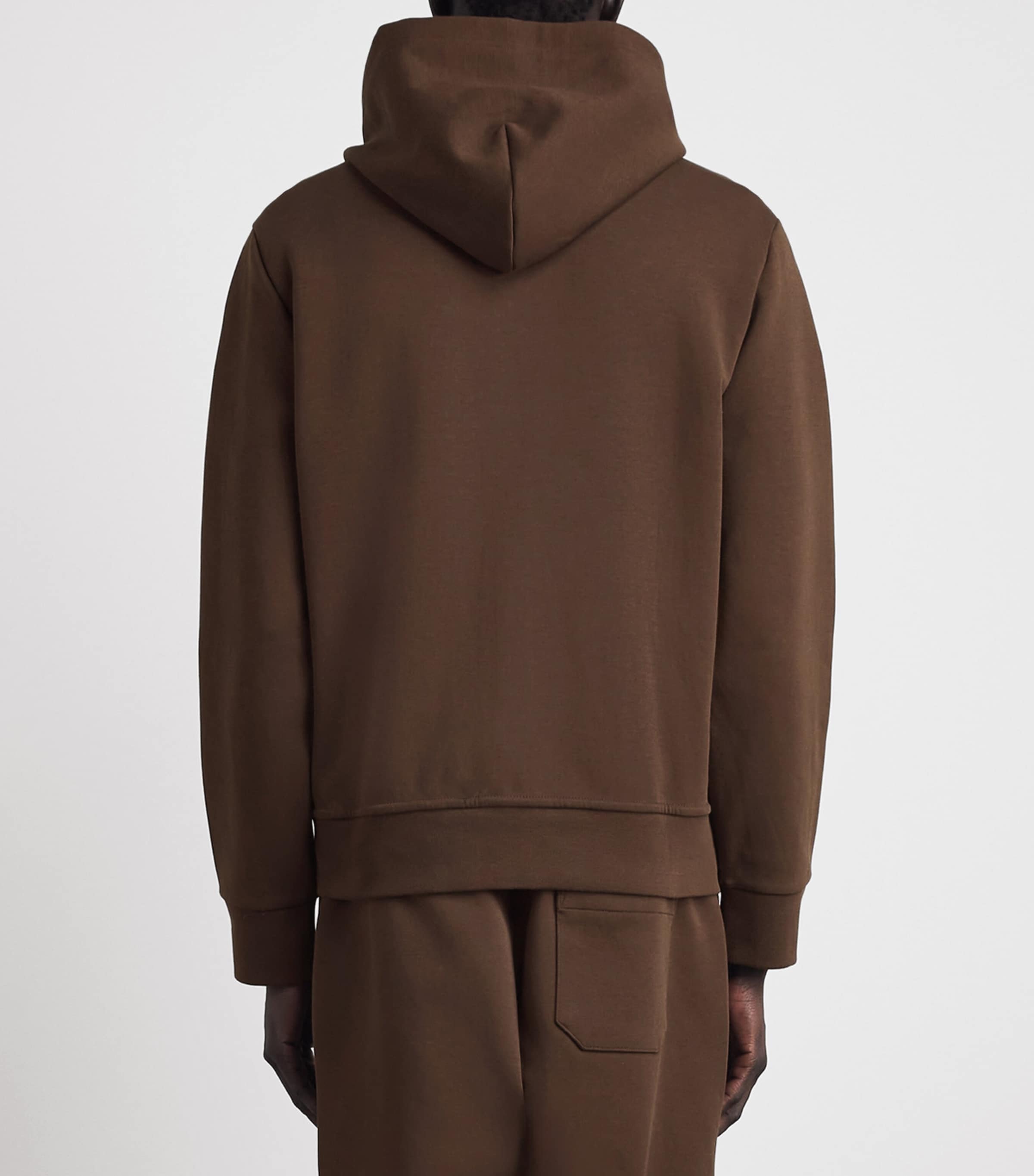 Polo Ralph Lauren Mens Cotton-Blend Logo Zip-Up Hoodie Nutmeg Image 5