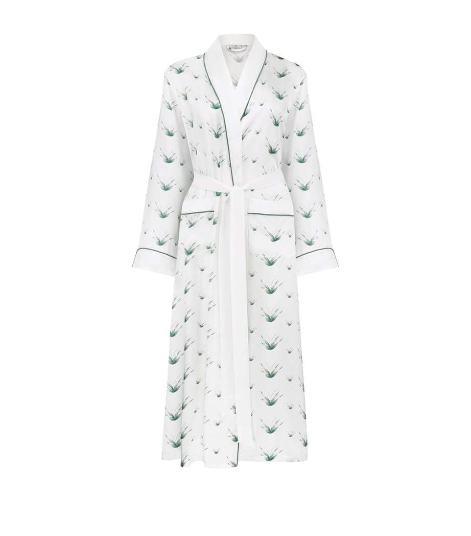 x Memo Press Silk Lily Of The Valley Robe (Small) GREEN/WHITE Image 1