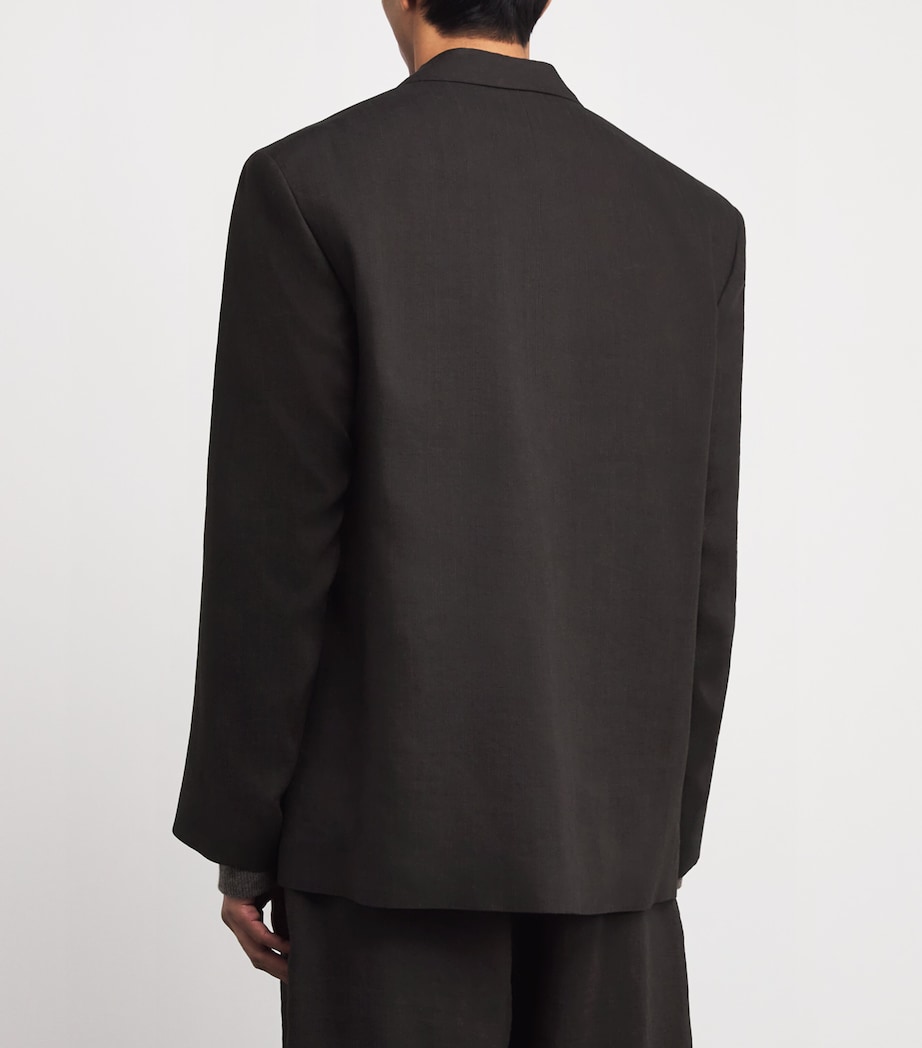 Herringbone Double-Breasted Blazer ESPRESSO Image 4