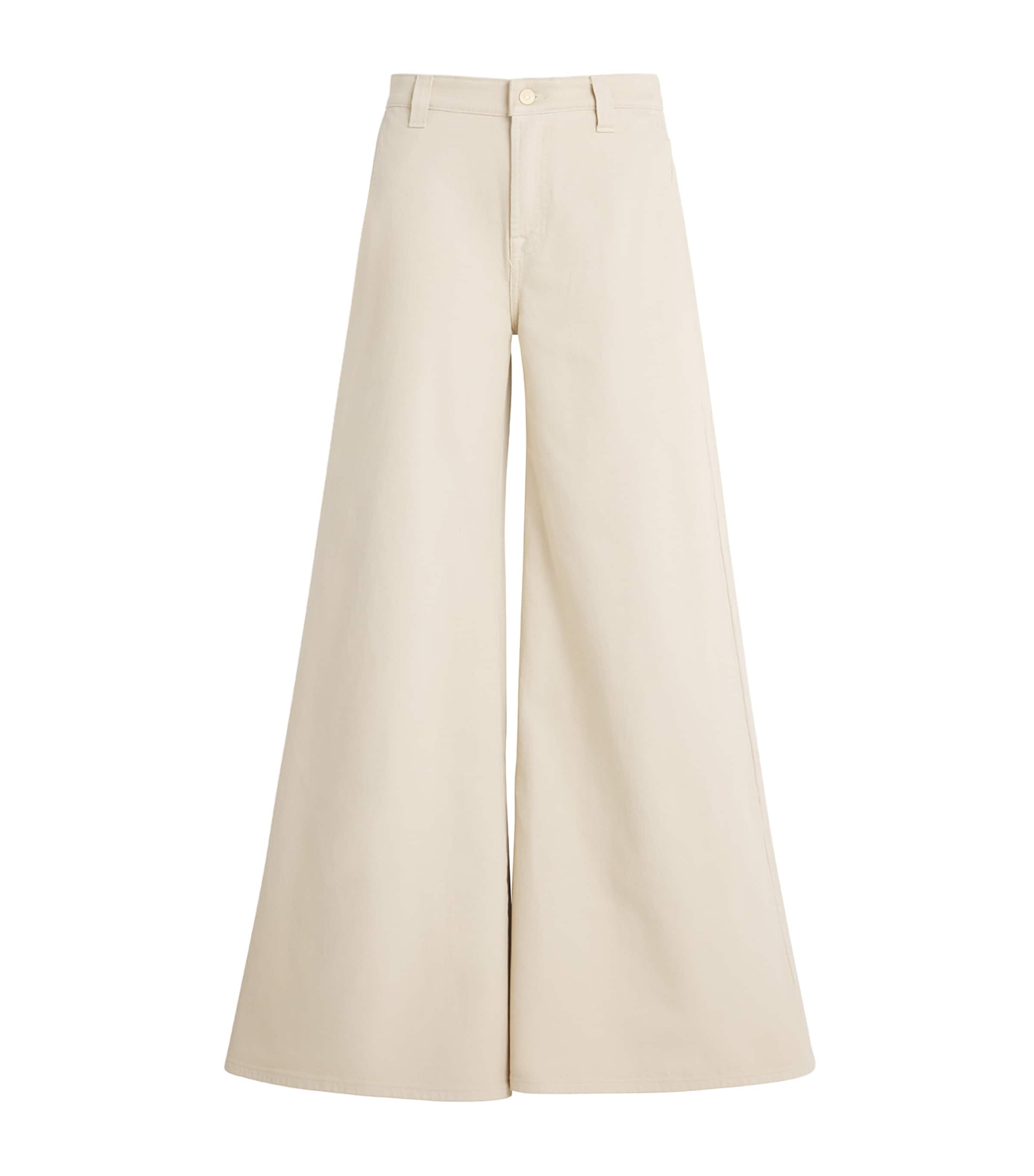7 For All Mankind Willow Wide-leg Jeans In Neutral