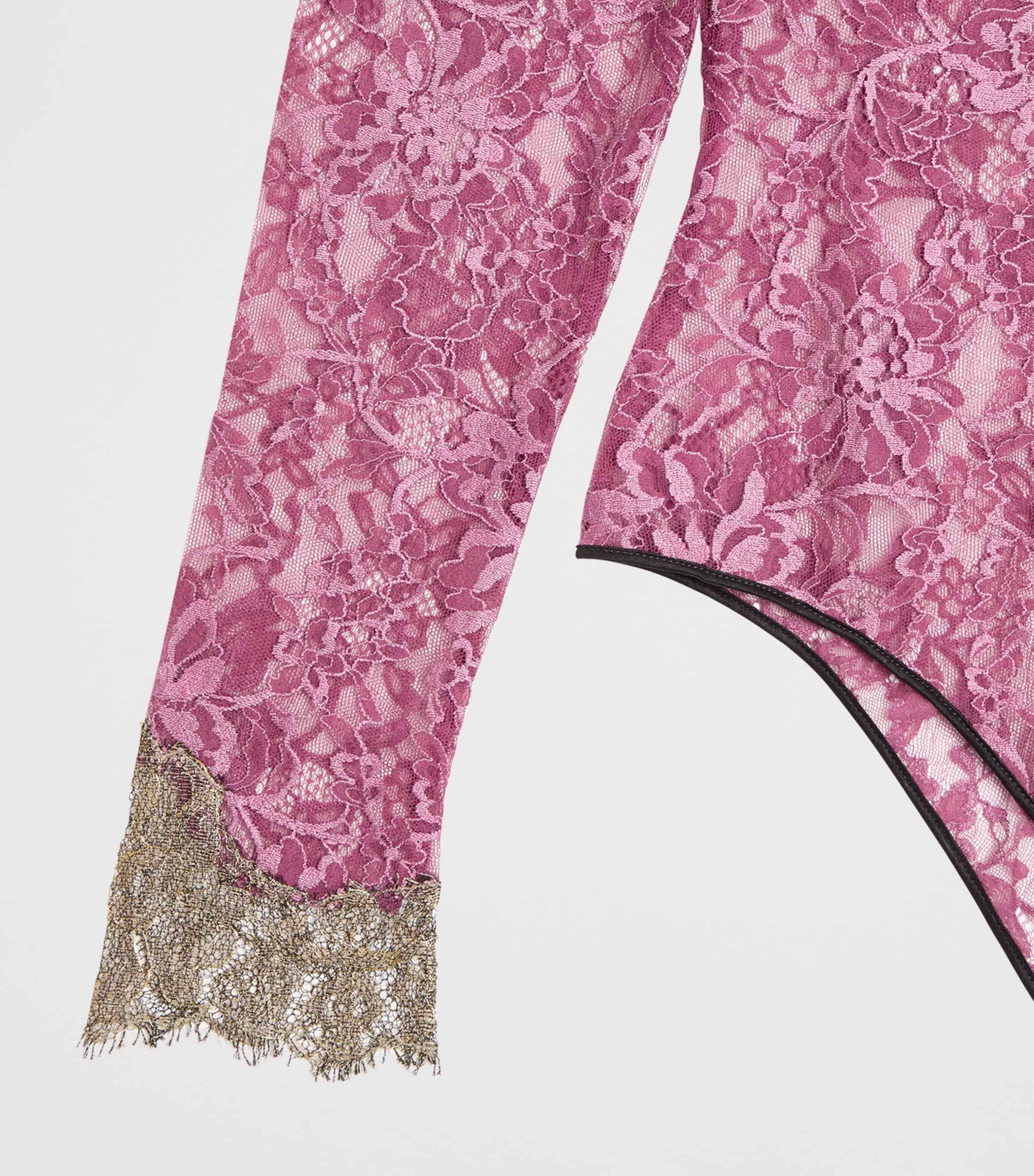 Valentino Womens Lace Floral Bodysuit Image 3