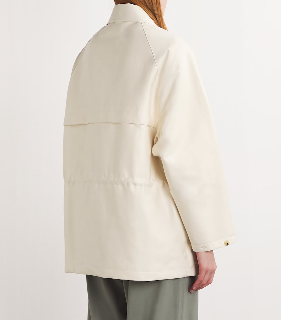 Drawstring-Waist Hunting Jacket IVORY Image 3