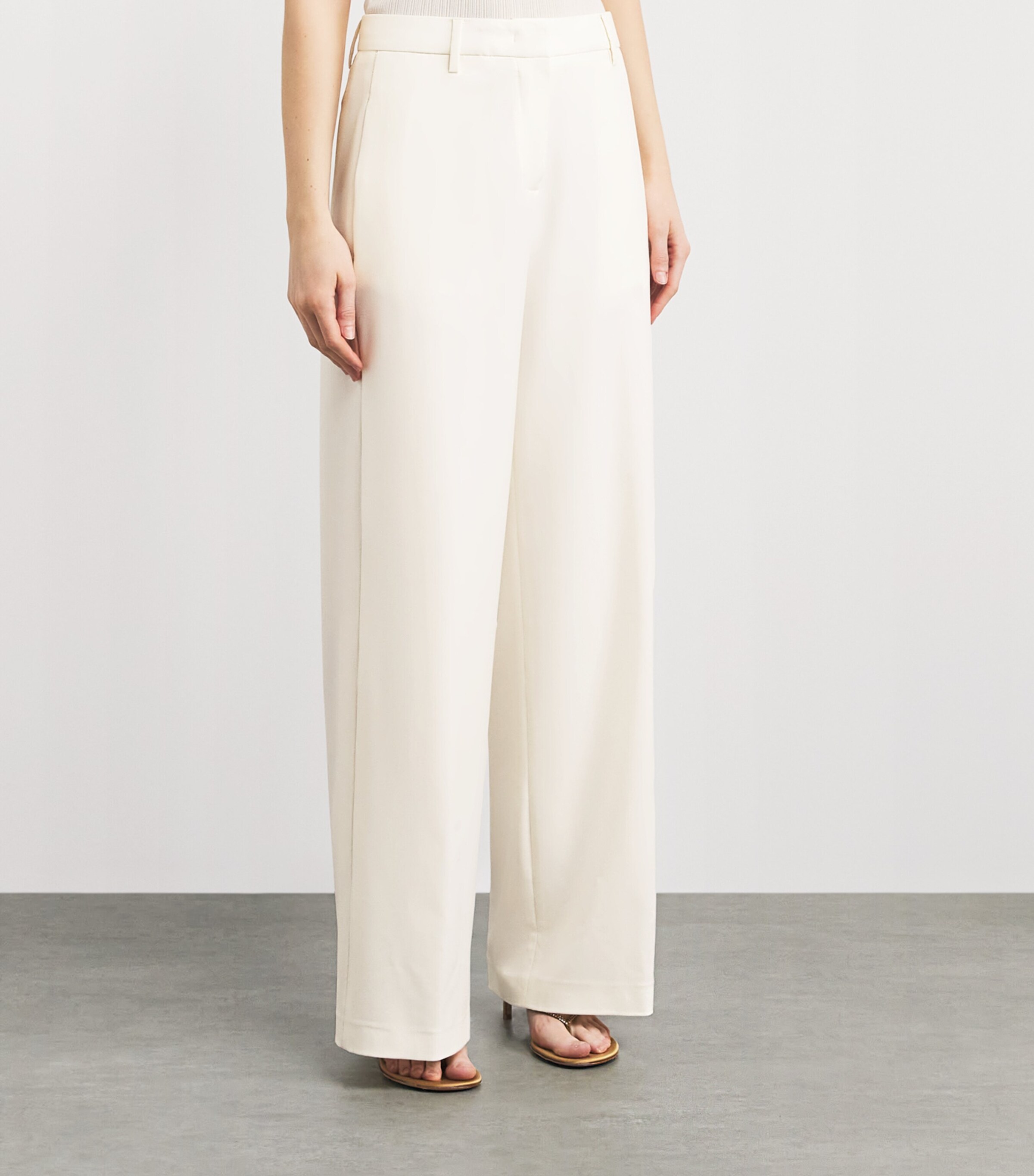 Fabiana Filippi Womens Crepe Tailored Trousers Burro Image 4