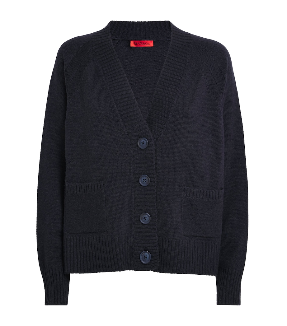 Wool-Cashmere V-Neck Cardigan NAVY Image 1