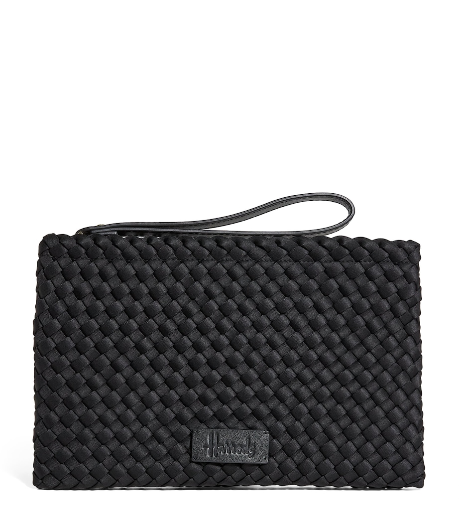 Harrods Neoprene Woven Pouch Black Image 1