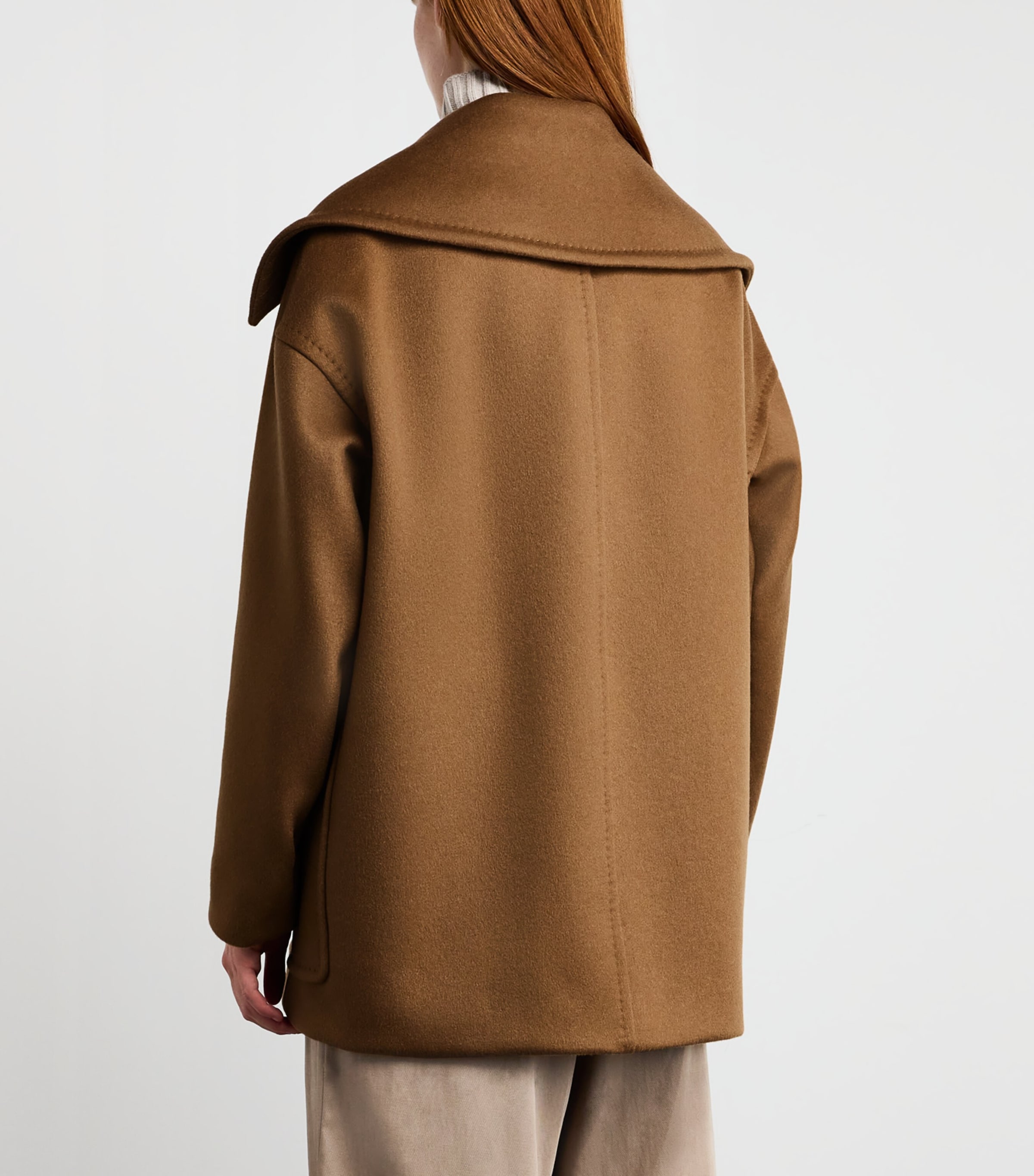 Cashmere Atelier Pea Coat CAMEL Image 4