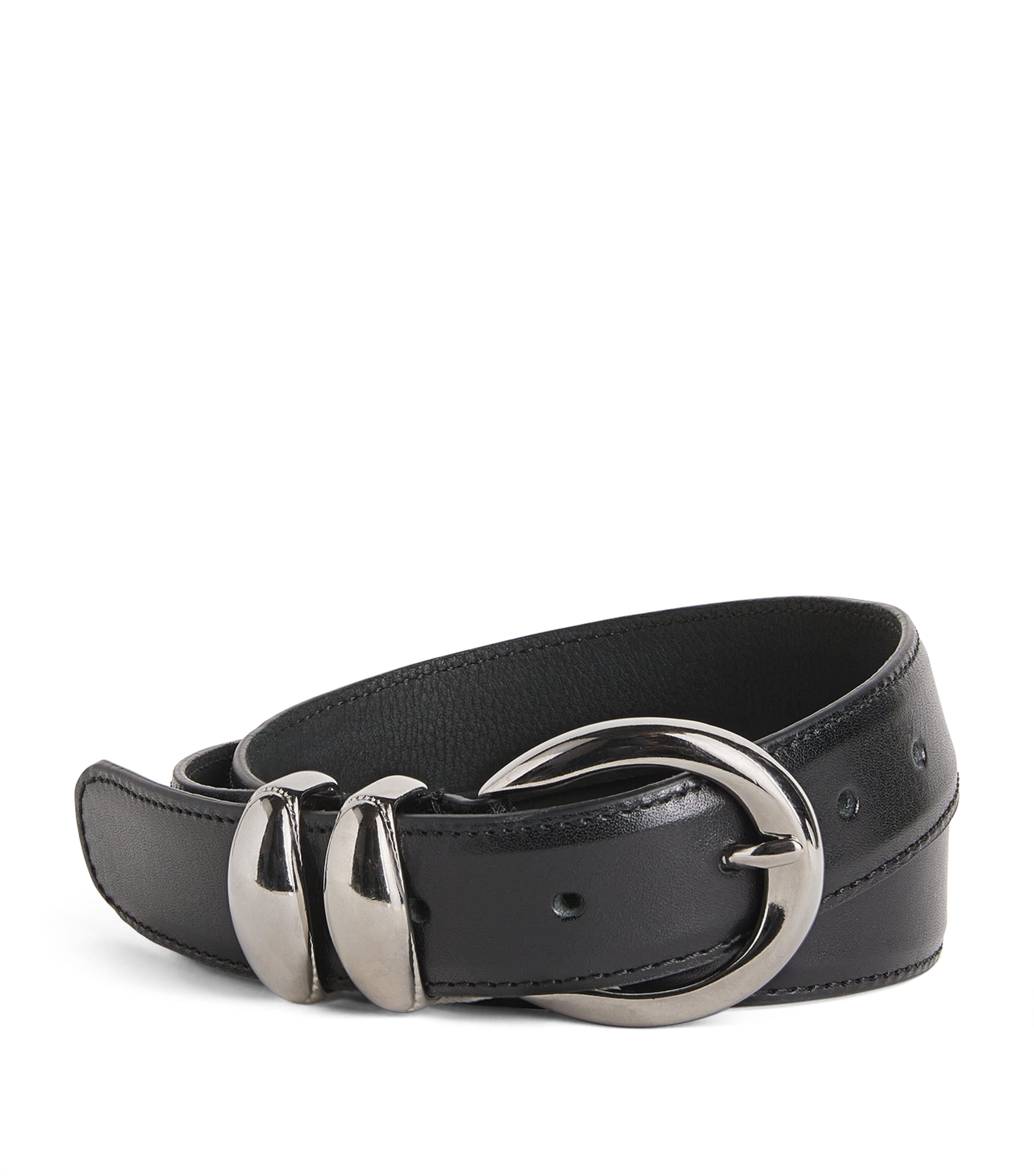 Leather Belt BLACK Image 1