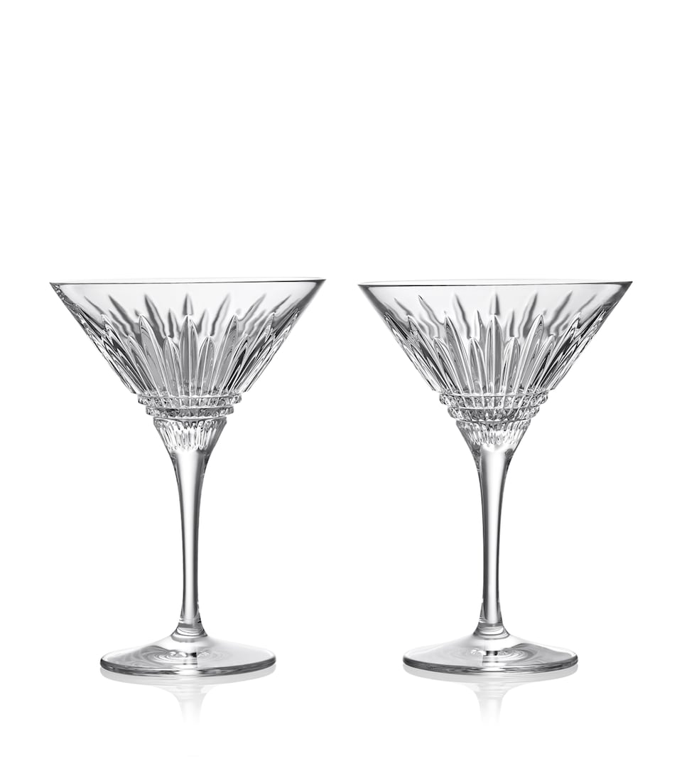 Waterford Set of 2 Lismore Martini Glasses (250ml) Clear