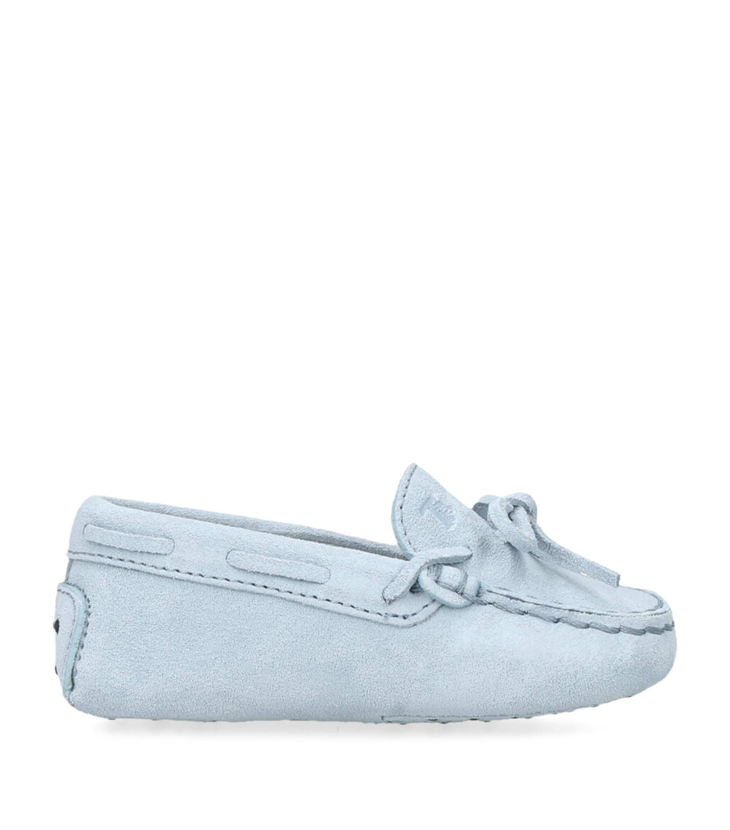 Tod's Kids' Suede Gommini Loafers In White