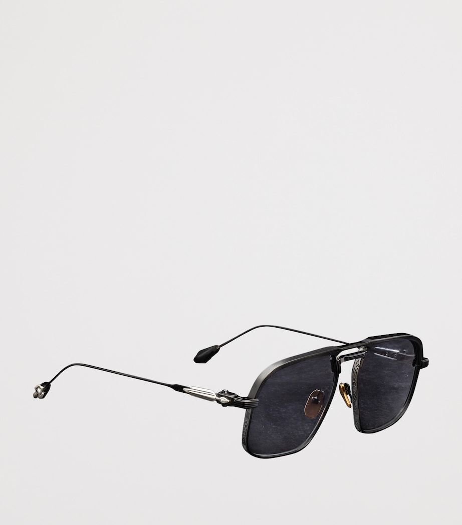 Jacques Marie Mage Labarge Aviator Sunglasses Corbeau Image 2