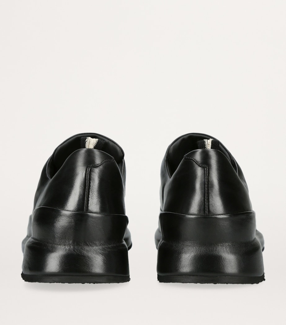 Leather Race Slip-On Sneakers BLACK Image 2