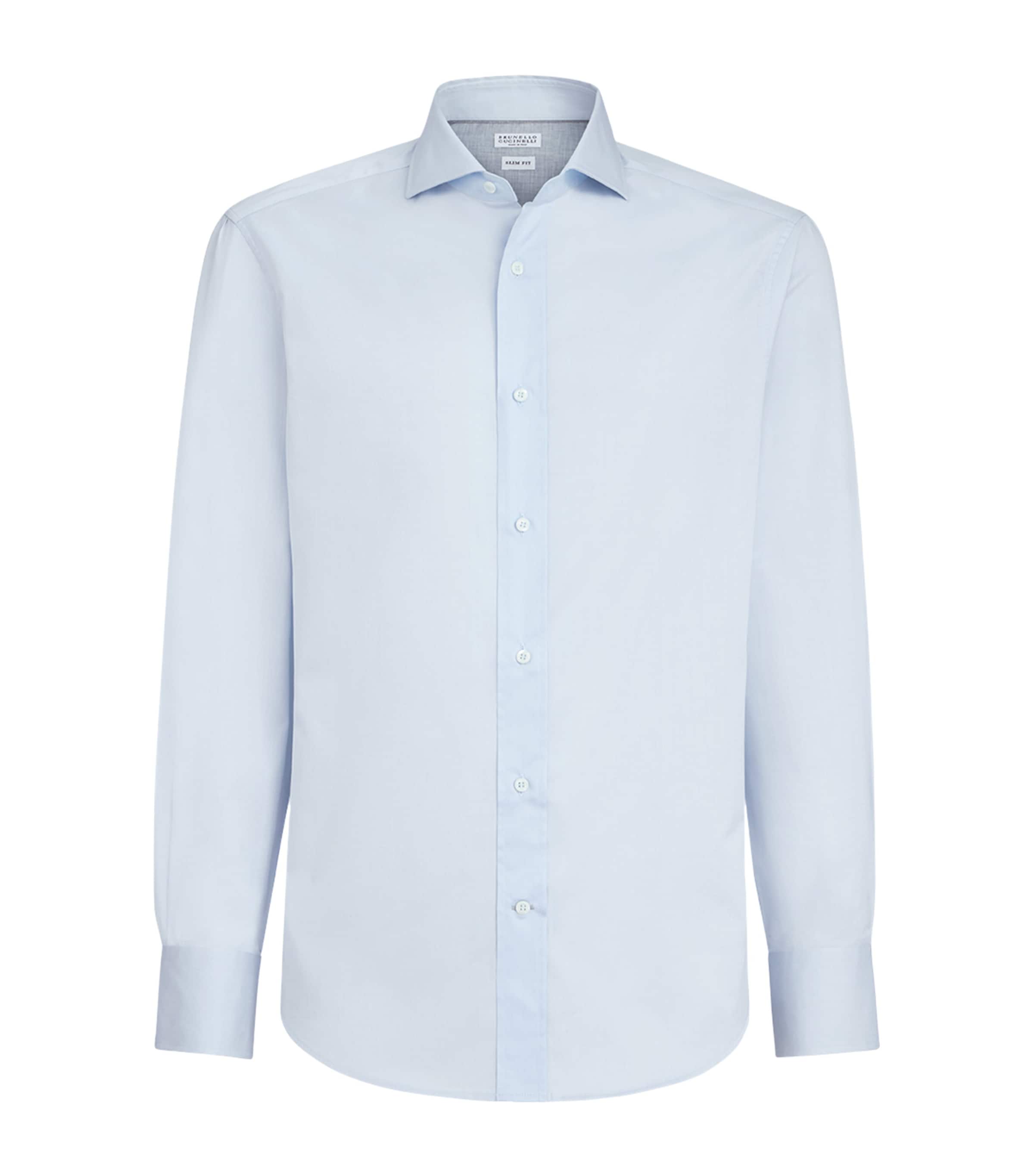 Brunello Cucinelli Mens Cotton Slim Shirt Image 1
