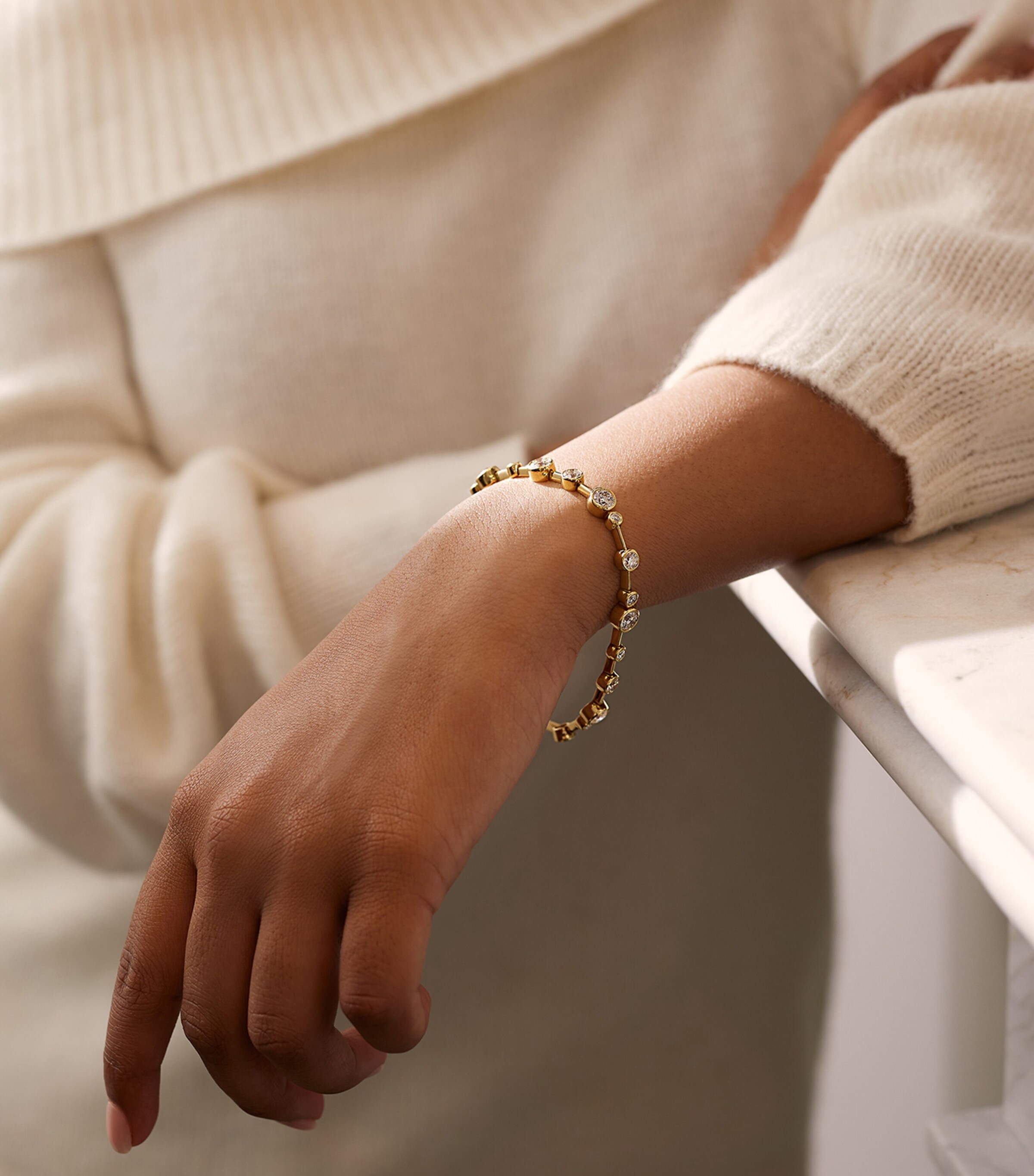 Boodles Yellow Gold and Diamond Raindance Bracelet Yellow Gold Image 2
