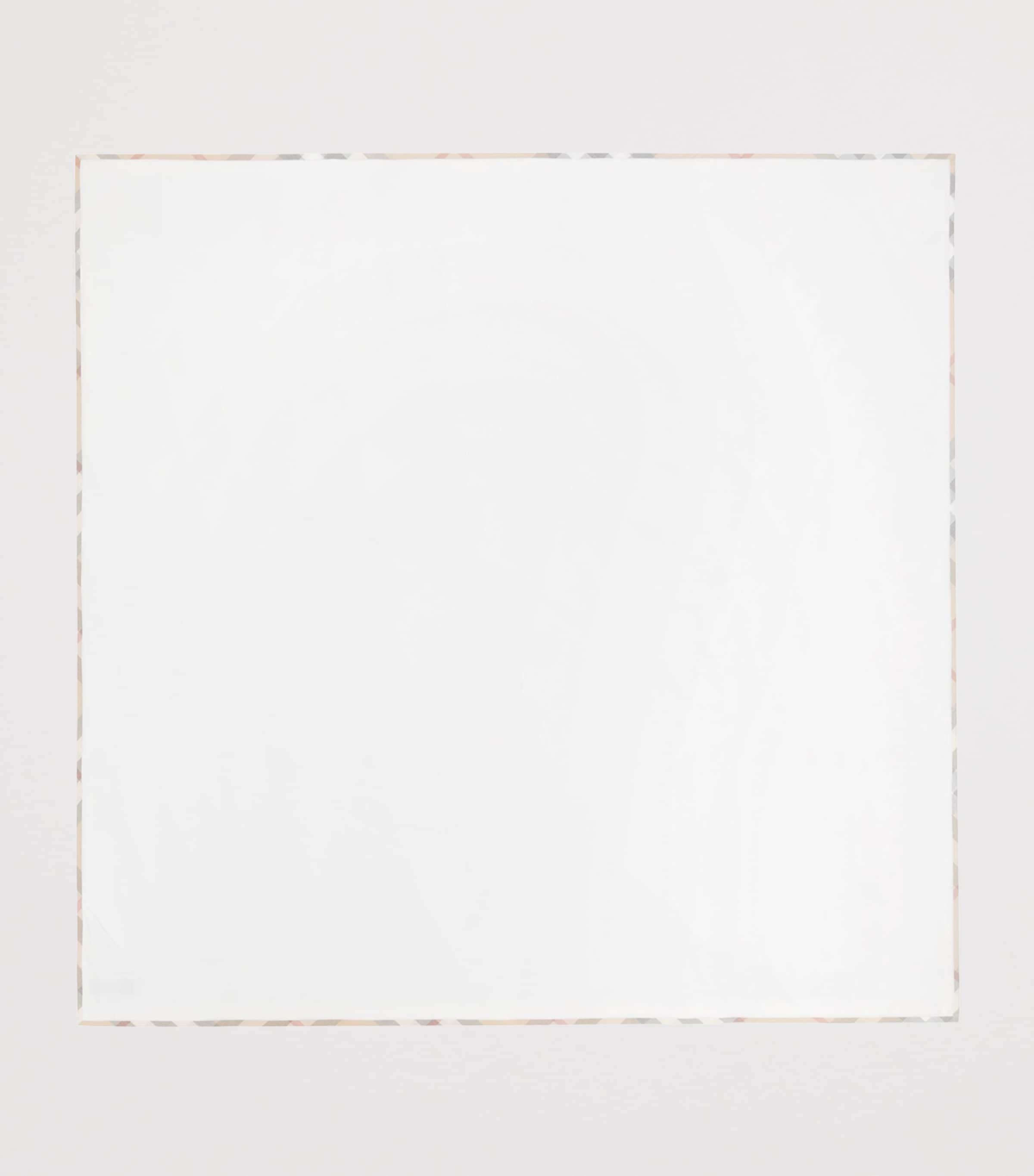 Burberry Kids Cotton Check-Trim Blanket (100cm x 100cm) White Image 2