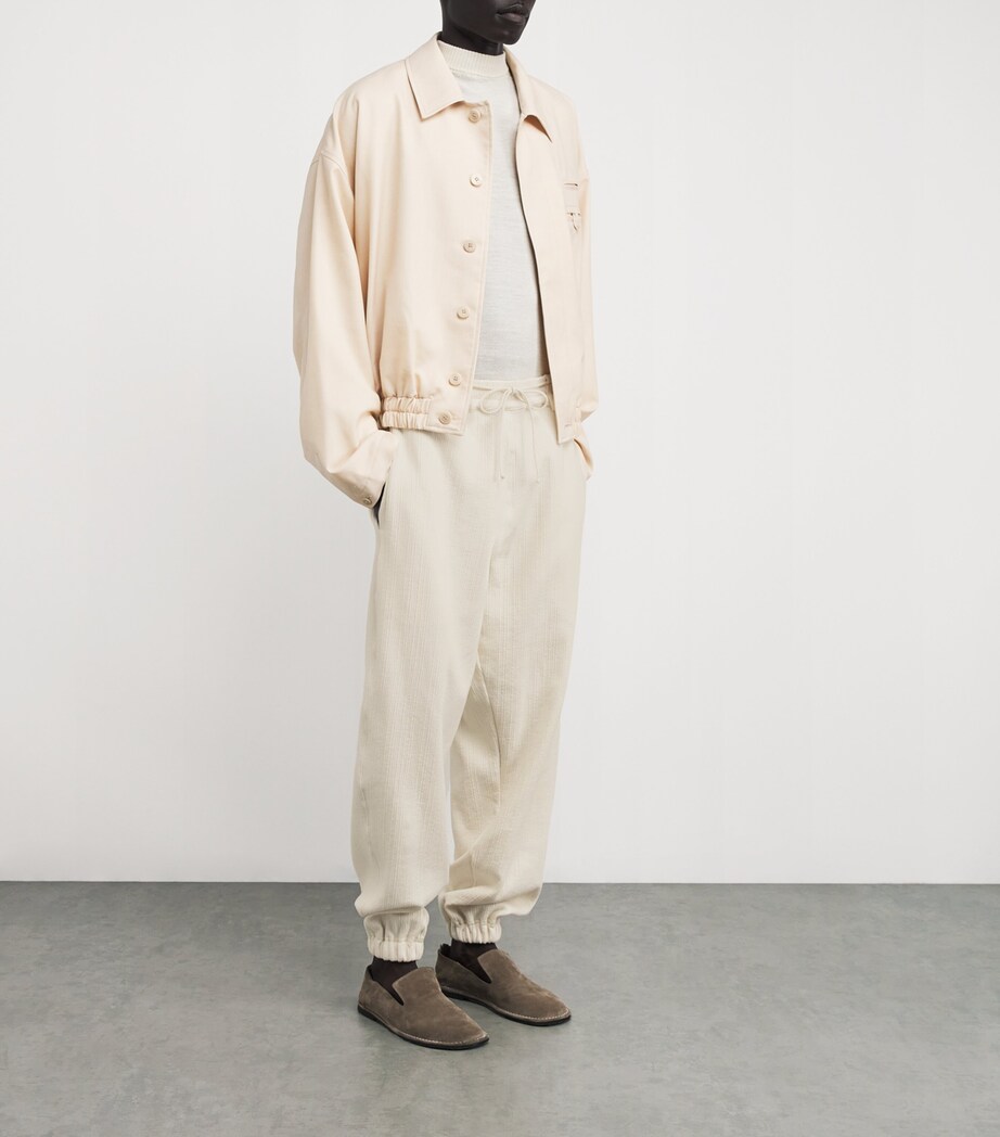 MORDECAI Mens Cotton Ribbed Straight Sweatpants Image 2