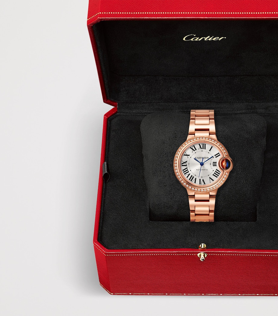 Cartier Rose Gold and Diamond Ballon Bleu de Cartier Watch 33mm Rose Gold Image 7